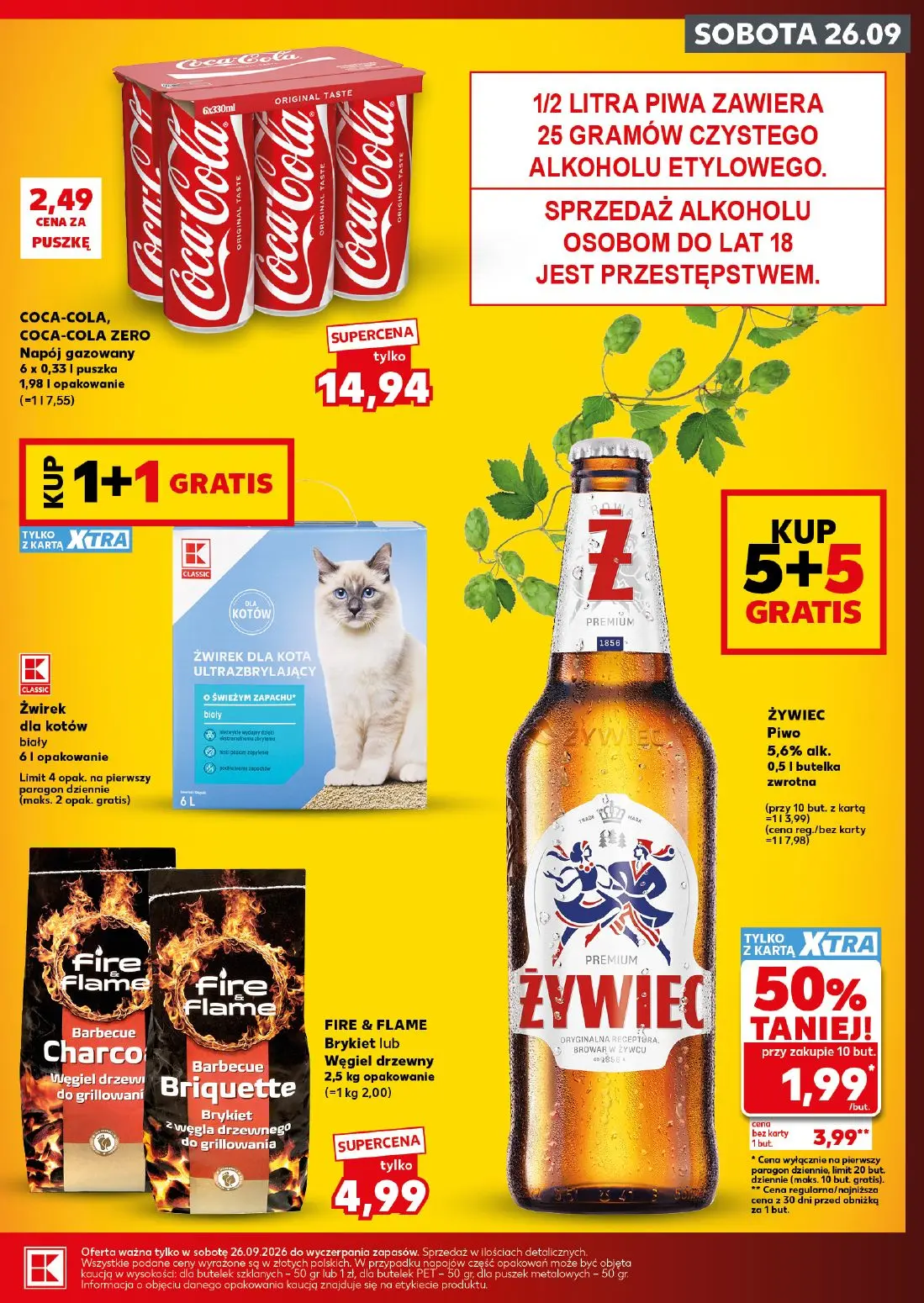 Kaufland gazetka, strona 3 z 28 — Żywiec Piwo, Coca-Cola, Coca-Cola Zero, Coca-Cola