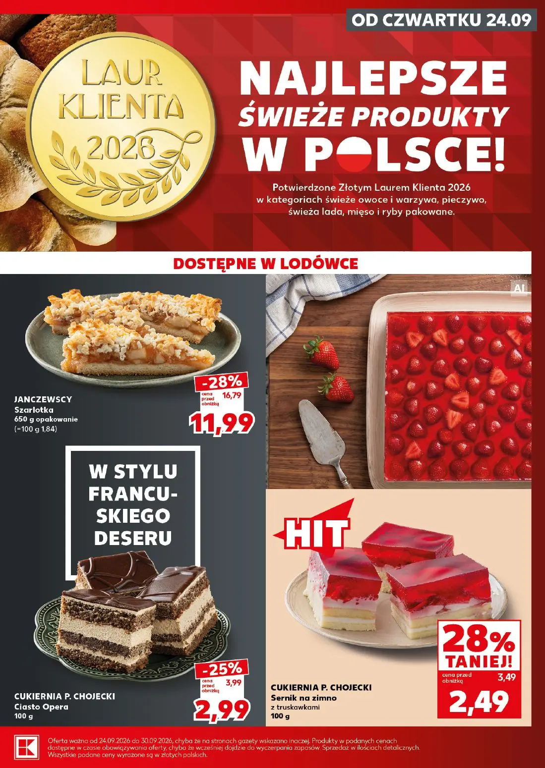 Kaufland gazetka, strona 17 z 28 — Szarlotka, Ciasto Opera, Sernik na zimno z truskawkami