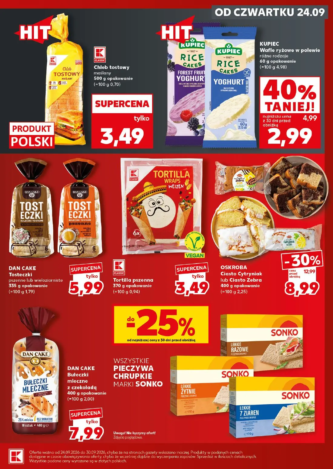 Kaufland gazetka, strona 19 z 28 — OSKROBA Ciasto Cytryniak lub Ciasto Zebra, KUPIEC Wafle ryżowe w polewie różne rodzaje, C…