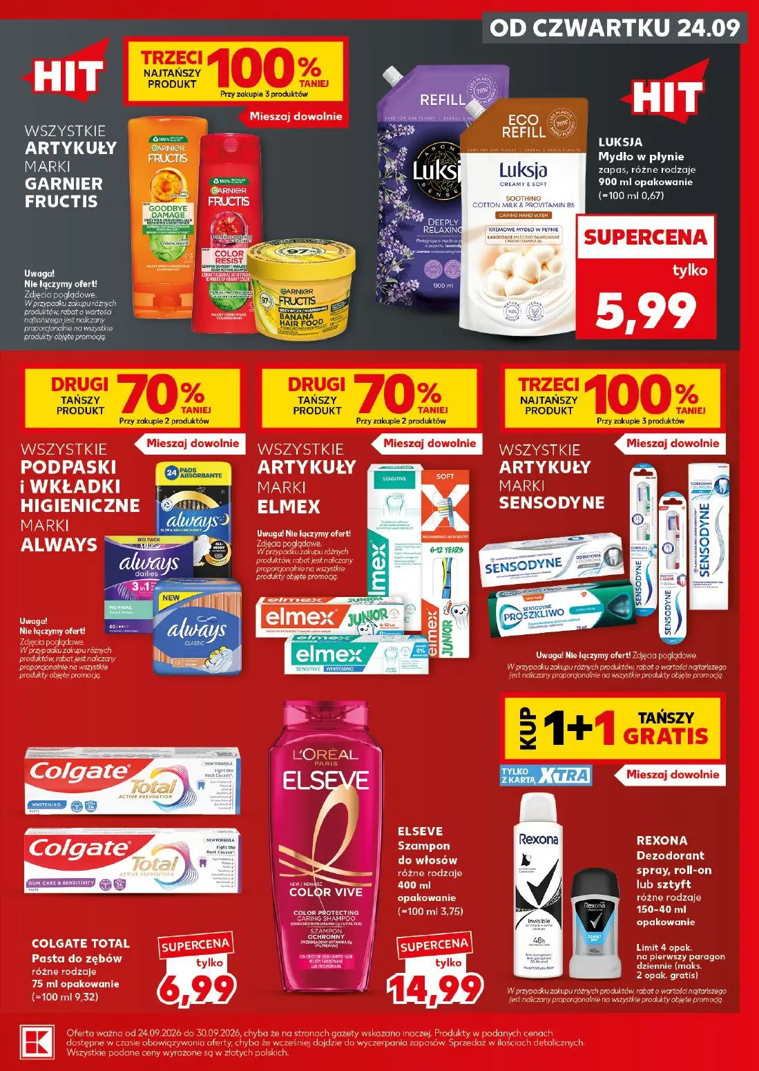 Kaufland gazetka, strona 27 z 28 — LUKSJA Mydło w płynie, COLGATE TOTAL Pasta do zębów, ELSEVE Szampon do włosów