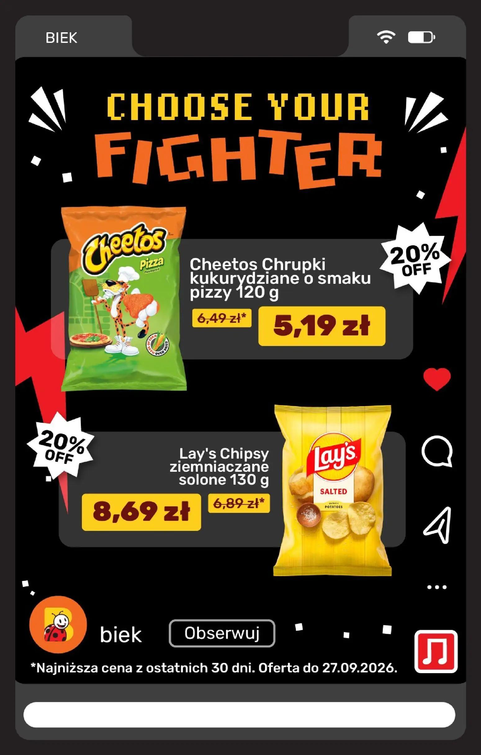 Biedronka gazetka, strona 23 z 36 — Lay's Chipsy ziemniaczane solone, Cheetos Chrupki kukurydziane o smaku pizzy