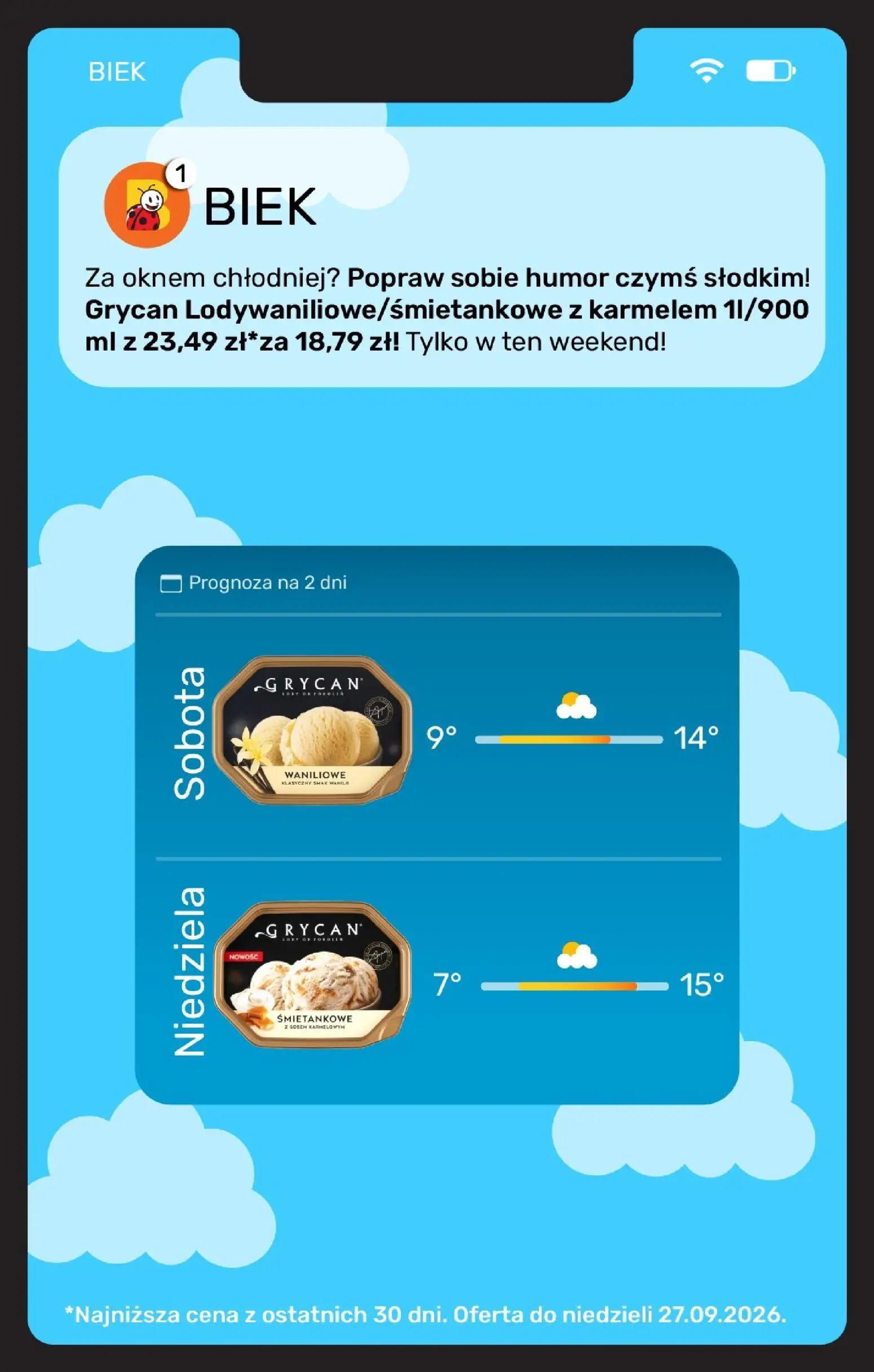 Biedronka gazetka, strona 27 z 36 — Grycan Lody waniliowe / śmietankowe z karmelem