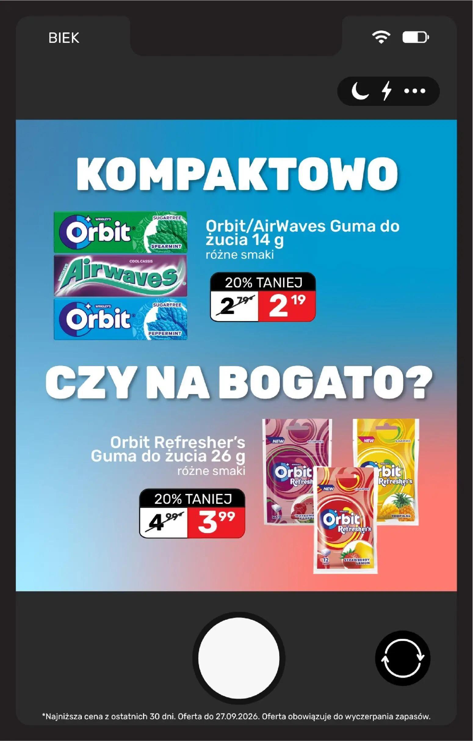 Biedronka gazetka, strona 28 z 36 — Orbit Refresher's Guma do żucia, Orbit/AirWaves Guma do żucia
