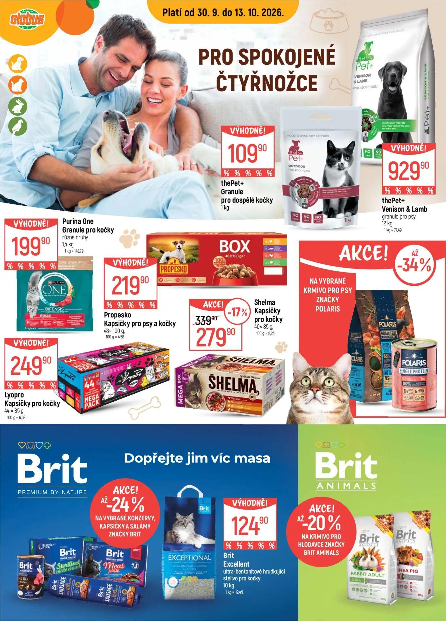 GLOBUS leták, strana 17 z 51 — Shelma Kapsičky pro kočky, thePet+ Granule pro dospělé kočky, thePet+ Venison & Lamb granule …