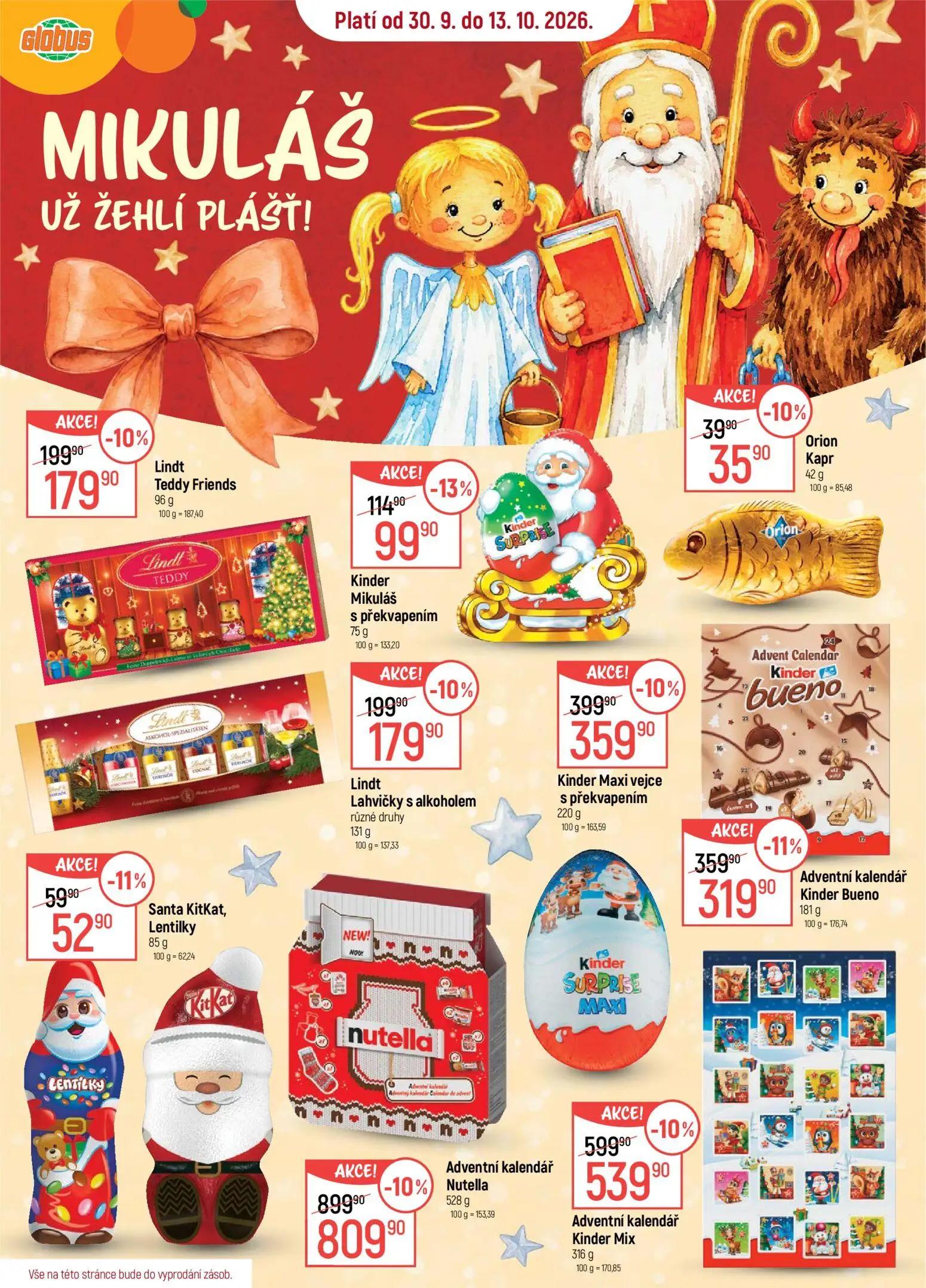 GLOBUS leták, strana 19 z 51 — Adventní kalendář Nutella, Adventní kalendář Kinder Mix, Kinder Maxi vejce s překvapením