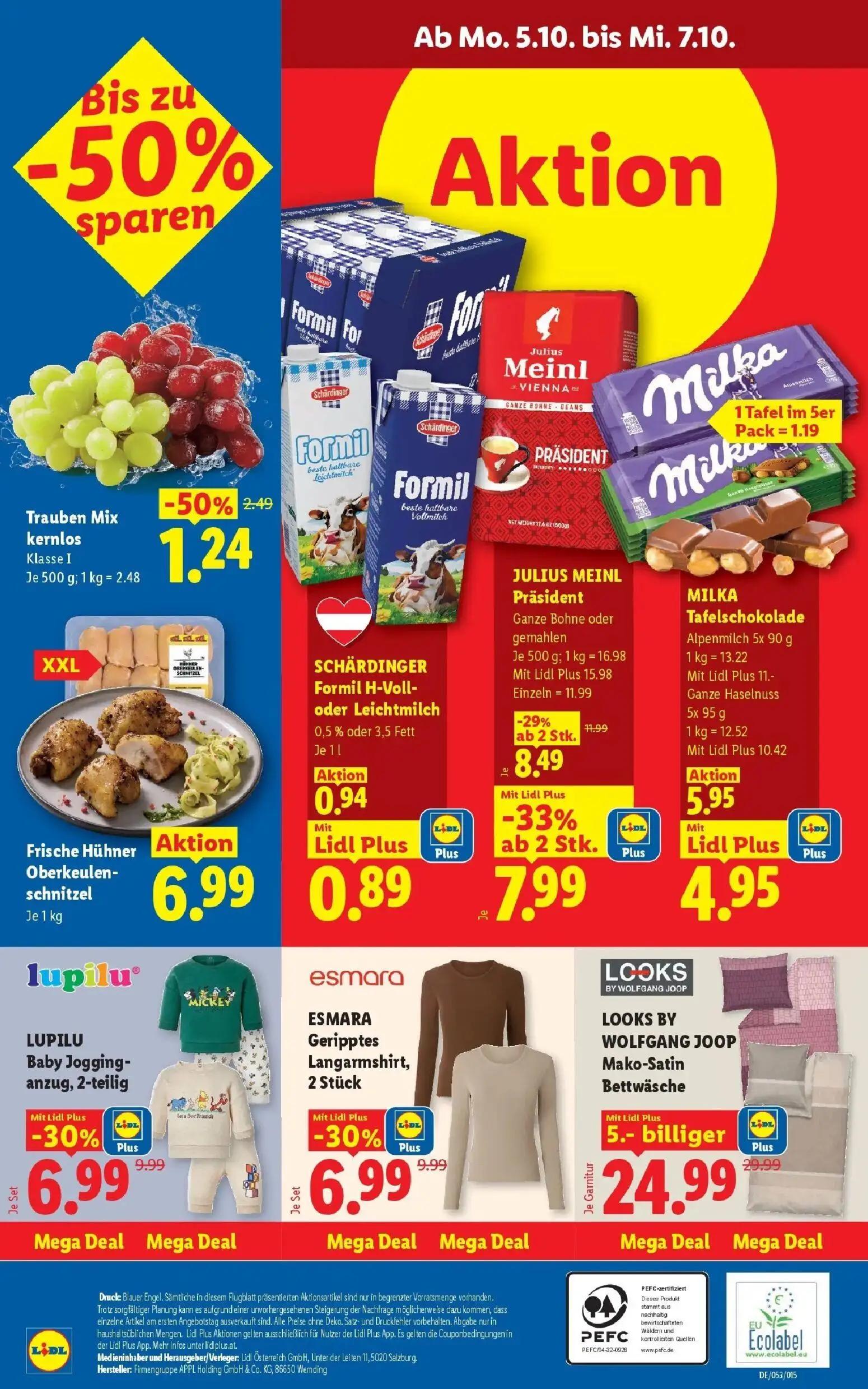 Lidl Prospekt, Seite 31 von 53 — LOOKS BY WOLFGANG JOOP Mako-Satin Bettwäsche, JULIUS MEINL Präsident Ganze Bohne oder gemah…
