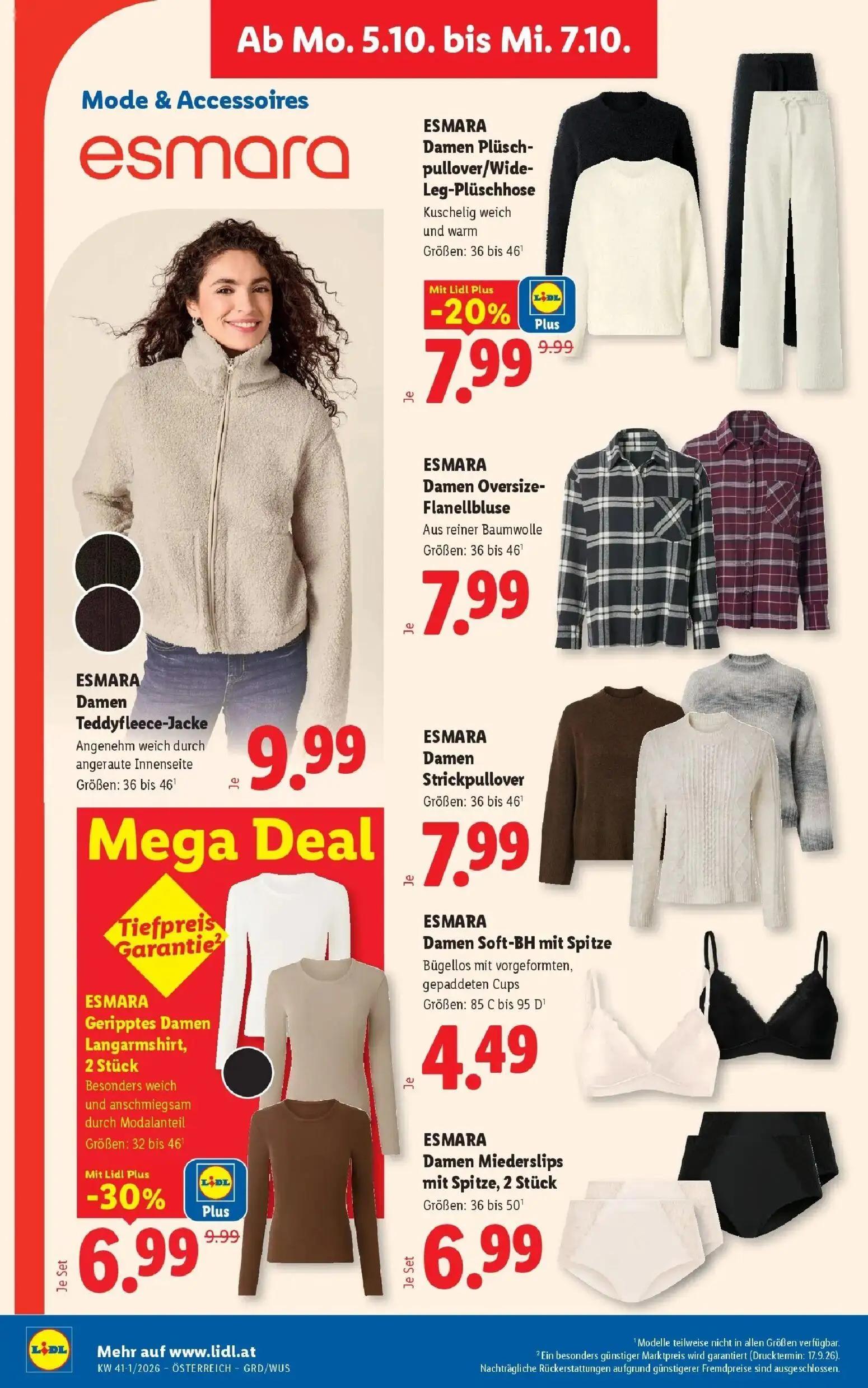 Lidl Prospekt, Seite 33 von 53 — Geripptes Damen Langarmshirt, 2 Stück, Damen Plüsch-pullover/Wide-Leg-Plüschhose, Damen Ove…