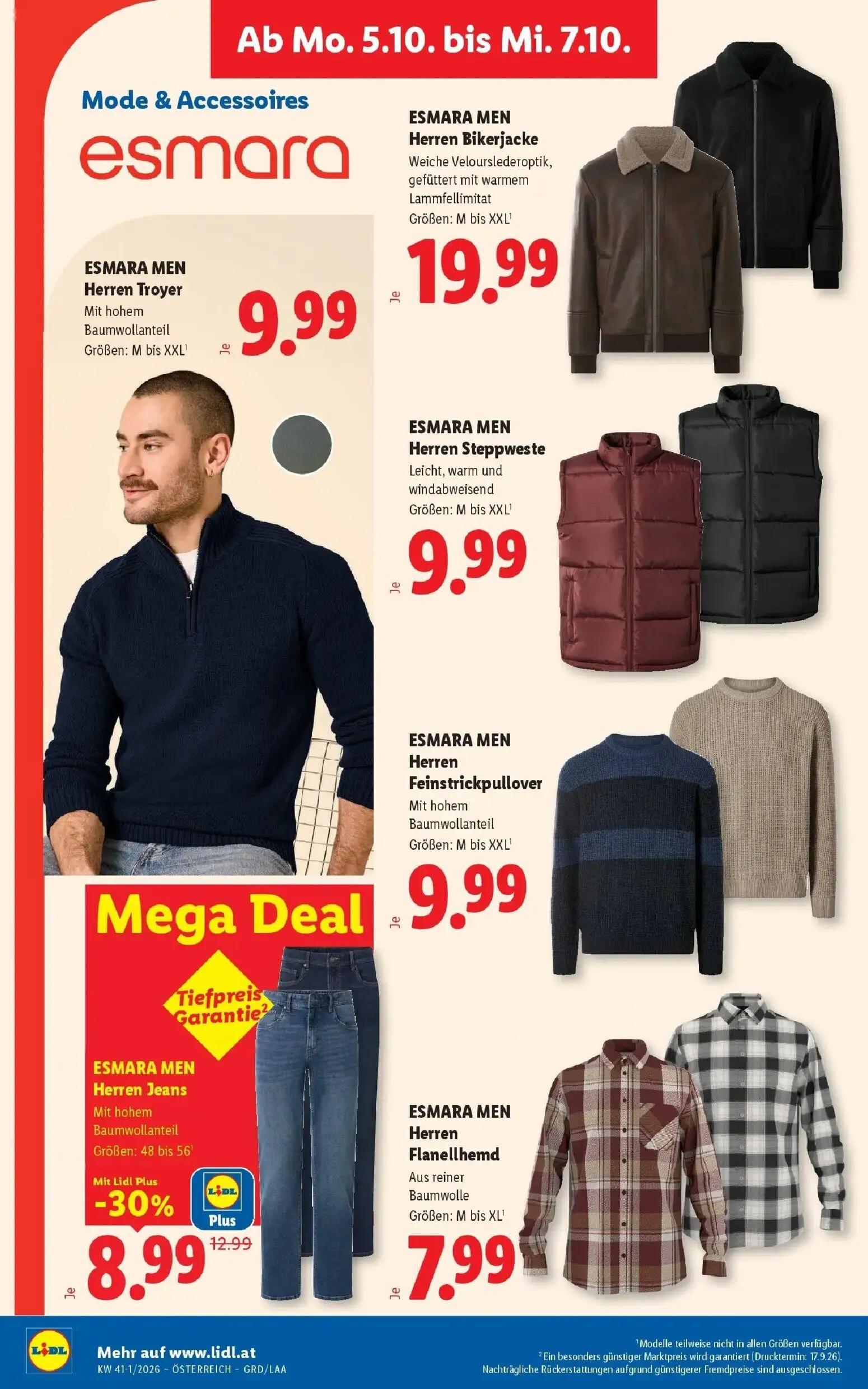 Lidl Prospekt, Seite 35 von 53 — Herren Jeans, Herren Troyer, Herren Bikerjacke