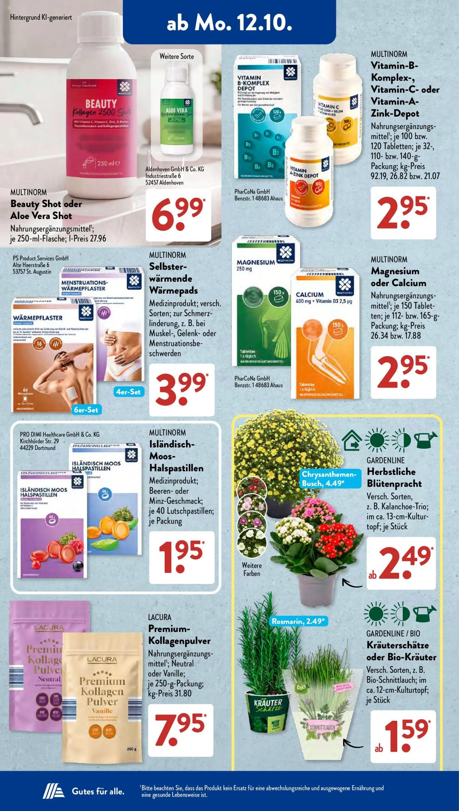 Aldi Süd Prospekt, Seite 6 von 23 — Beauty Shot oder Aloe Vera Shot, Vitamin-B-Komplex-, Vitamin-C- oder Vitamin-A-Zink-Depo…