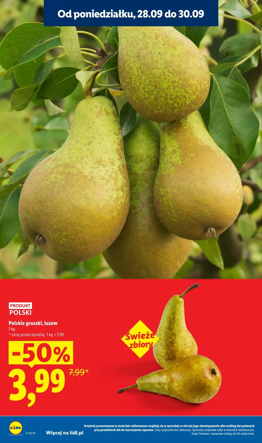 Lidl gazetka, strona 12 z 101 — Polskie gruszki, luzem