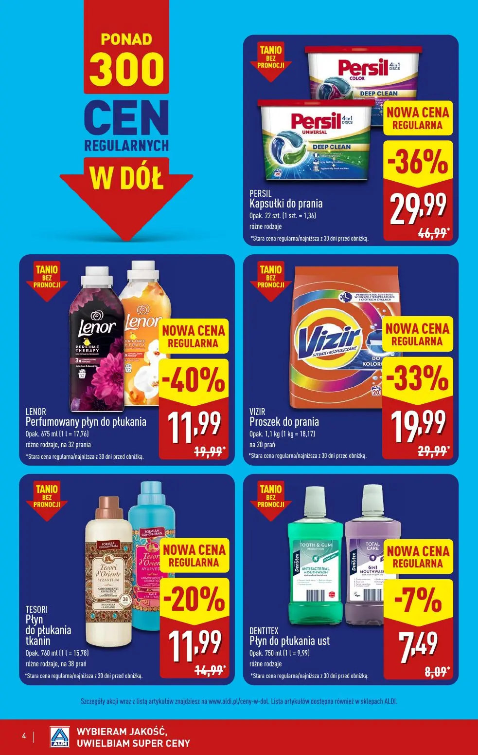 ALDI gazetka, strona 15 z 52 — PERSIL Kapsułki do prania, VIZIR Proszek do prania, LENOR Perfumowany płyn do płukania