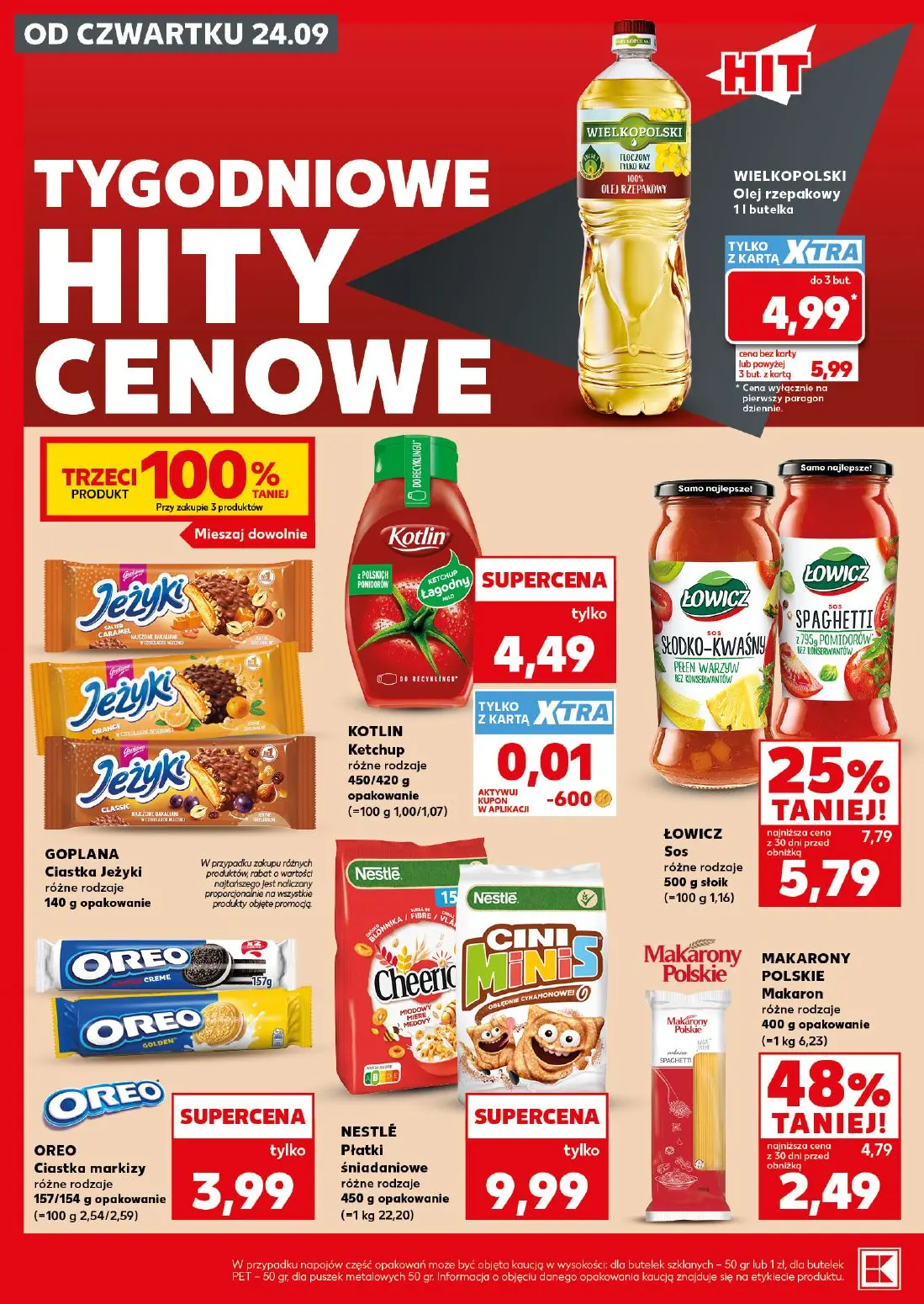 Kaufland gazetka, strona 10 z 30 — MAKARONY POLSKIE Makaron różne rodzaje, ŁOWICZ Sos różne rodzaje, WIELKOPOLSKI Olej rzepa…