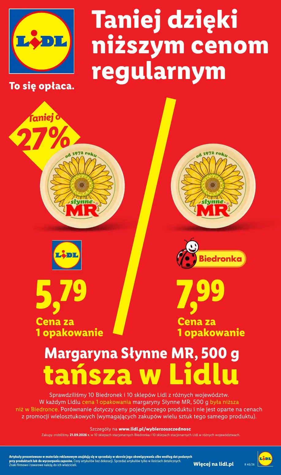 Lidl gazetka, strona 21 z 101 — Margaryna Słynne MR