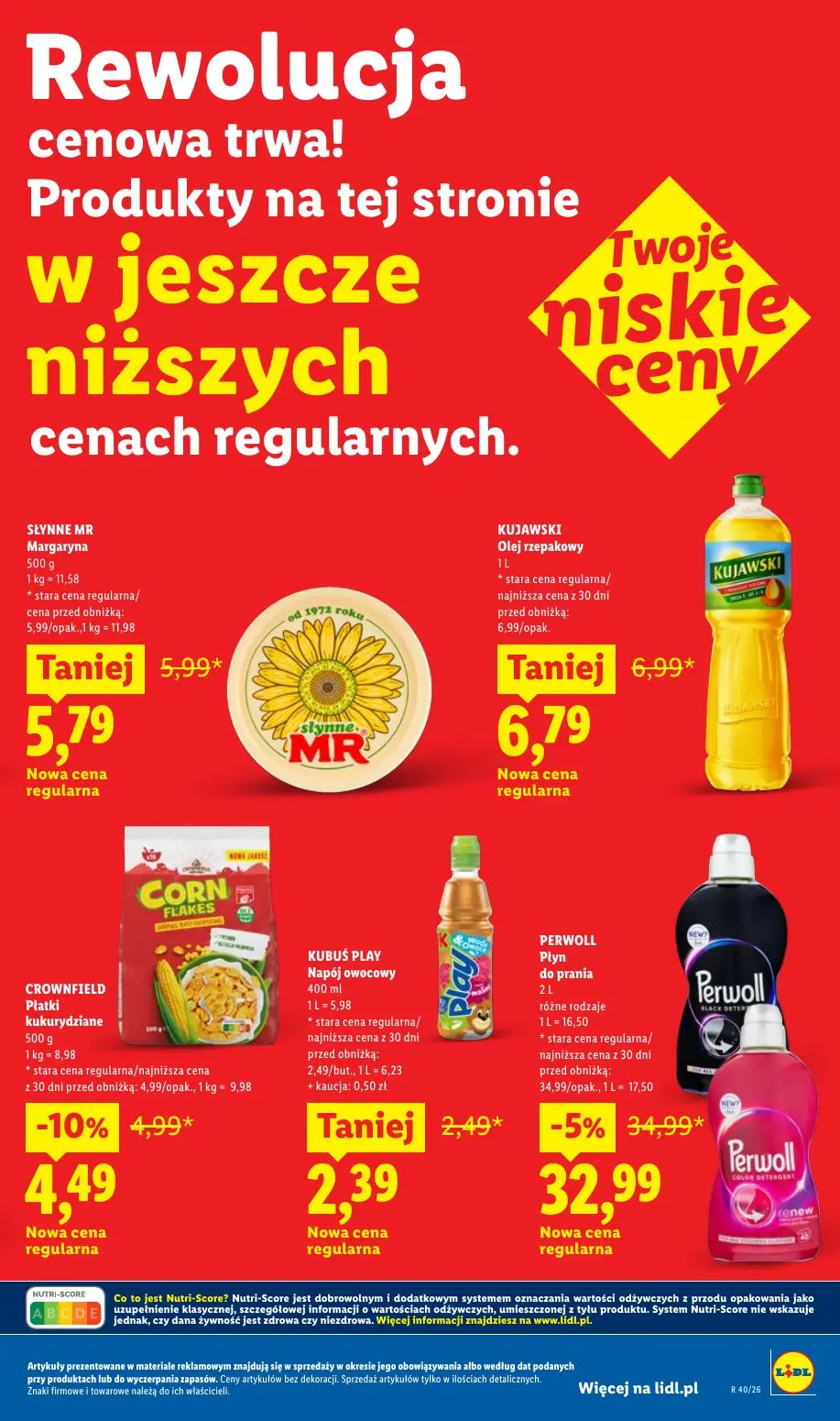 Lidl gazetka, strona 25 z 101 — PERWOLL Płyn do prania, CROWNFIELD Płatki kukurydziane, SŁYNNE MR Margaryna