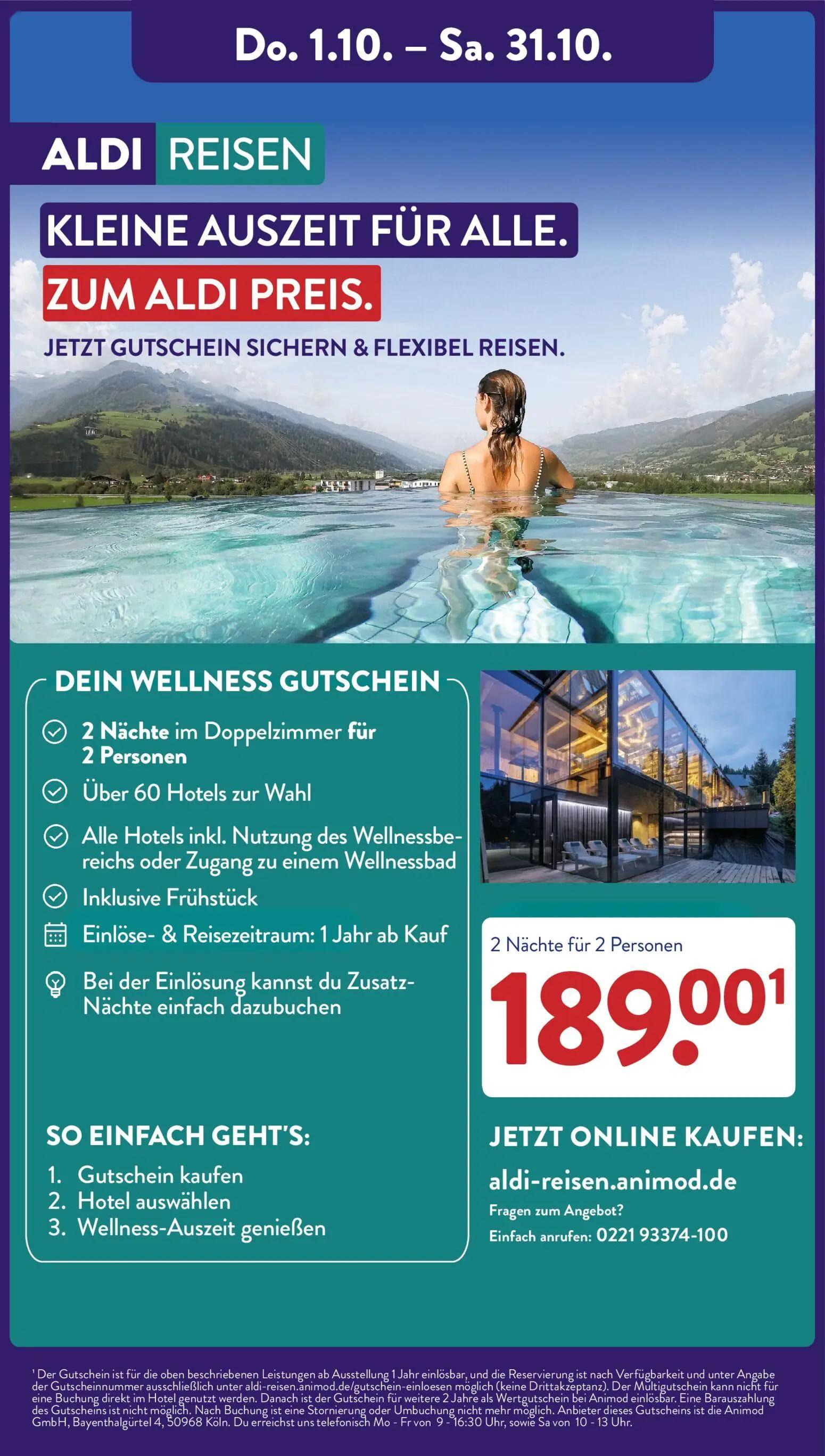 Aldi Süd Prospekt, Seite 21 von 23 — DEIN WELLNESS GUTSCHEIN
