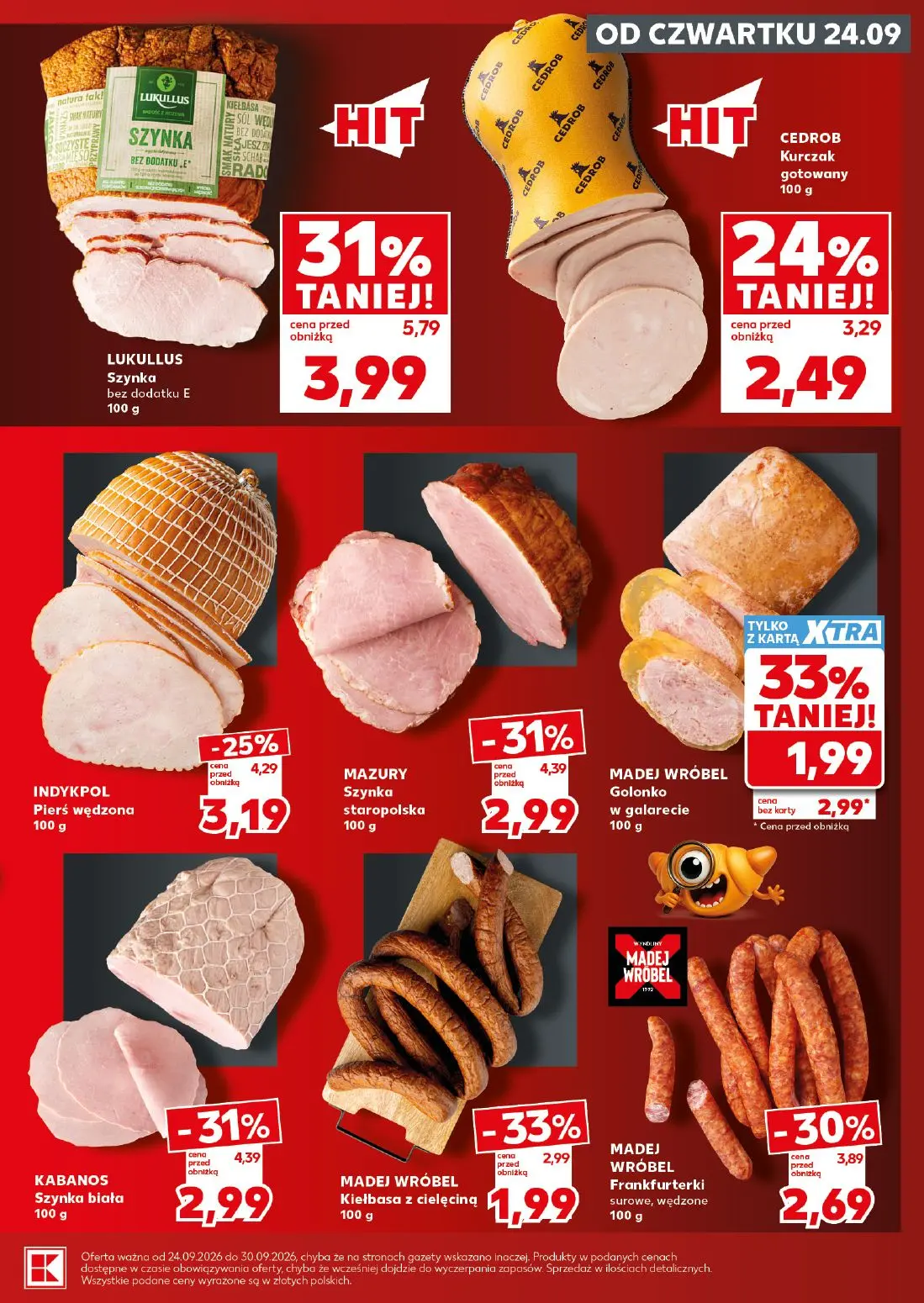 Kaufland gazetka, strona 15 z 30 — LUKULLUS Szynka bez dodatku E, MAZURY Szynka staropolska, KABANOS Szynka biała