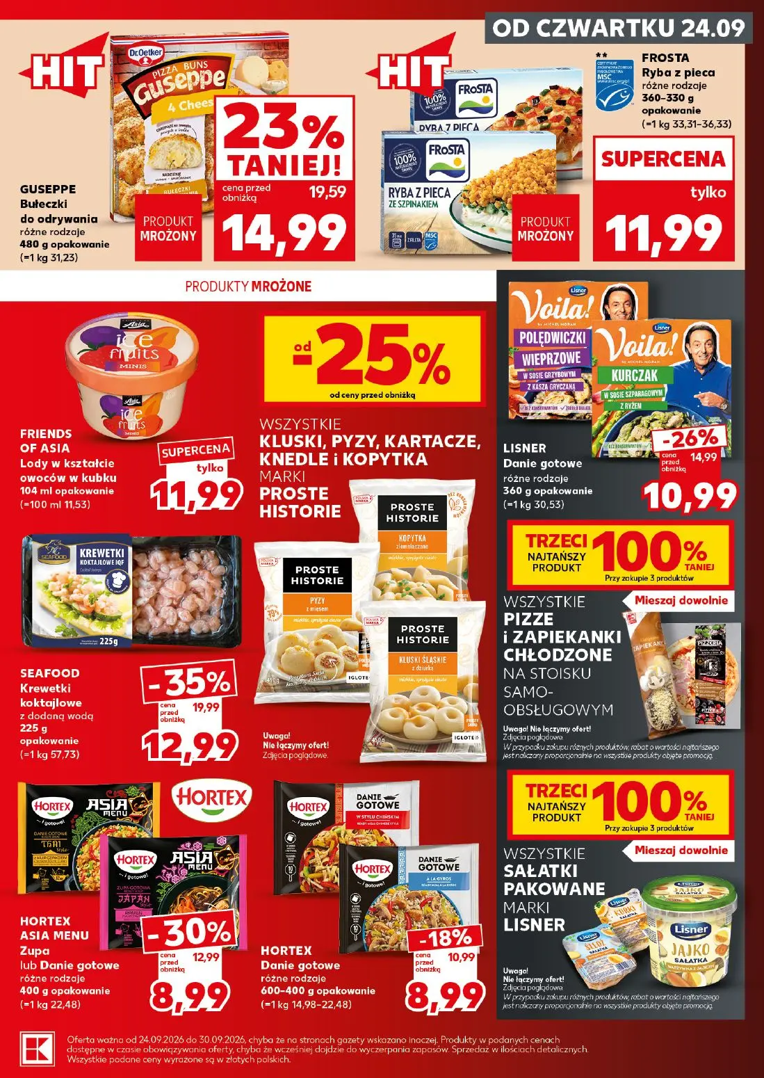 Kaufland gazetka, strona 21 z 30 — Seafood Krewetki koktajlowe z dodaną wodą, Guseppe Bułeczki do odrywania, Lisner Danie go…