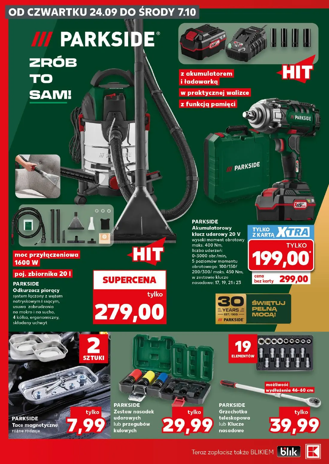 Kaufland gazetka, strona 26 z 30 — PARKSIDE Akumulatorowy klucz udarowy 20 V wysoki moment obrotowy maks. 400 Nm. liczba ude…