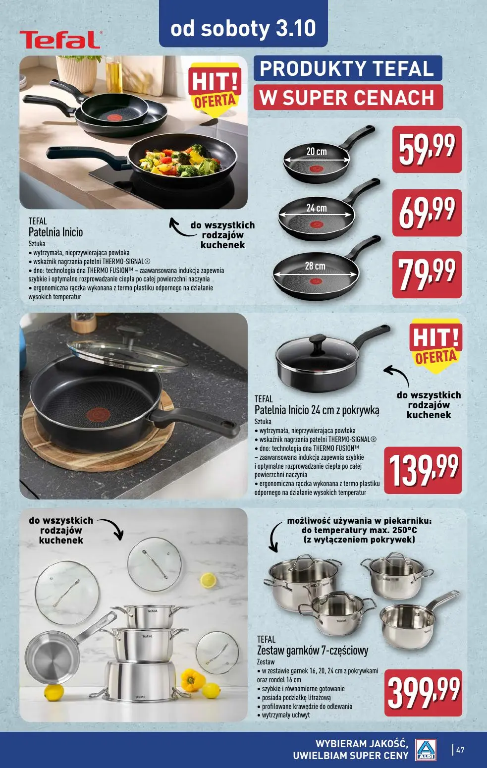 ALDI gazetka, strona 47 z 52 — Patelnia Inicio, Patelnia Inicio, Patelnia Inicio