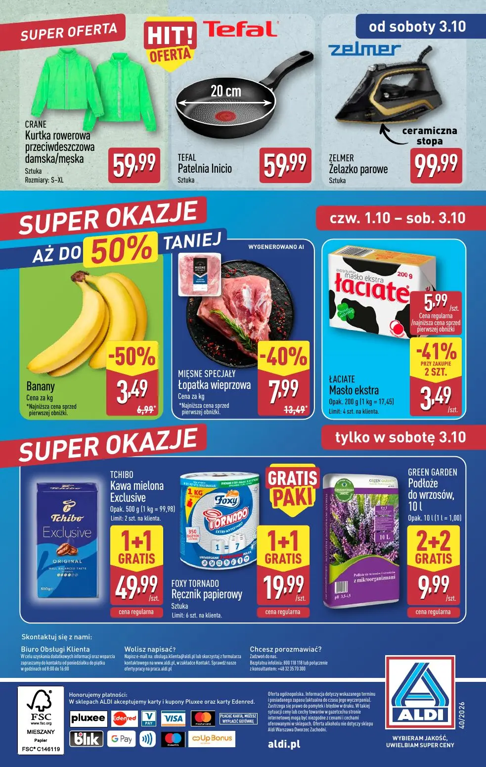 ALDI gazetka, strona 52 z 52 — MIĘSNE SPECJALY Łopatka wieprzowa, Banany, ŁACIATE Masło ekstra