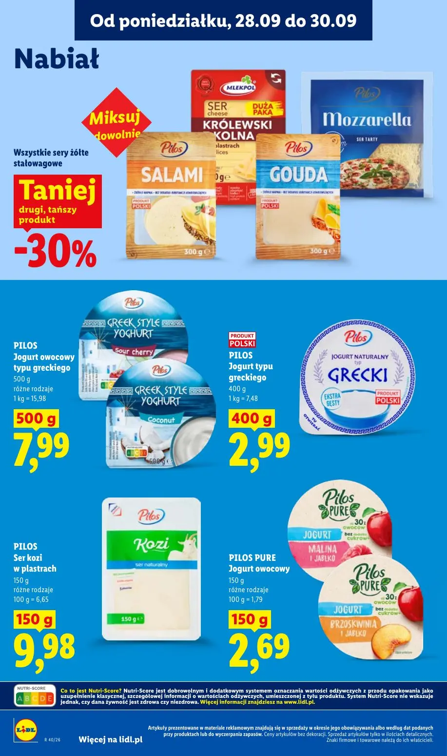 Lidl gazetka, strona 62 z 101 — Pilos Jogurt owocowy typu greckiego Sour cherry, Pilos Jogurt owocowy typu greckiego Coconut…