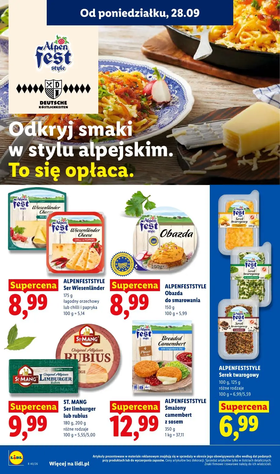 Lidl gazetka, strona 64 z 101 — Ser Wiesenländer łagodny orzechowy lub chilli i papryka, Obazda do smarowania, Serek twarogo…