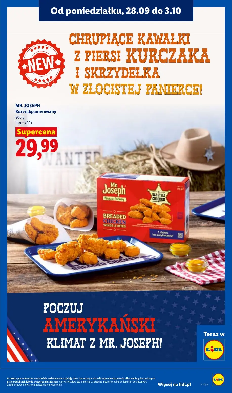 Lidl gazetka, strona 87 z 101 — MR. JOSEPH Kurczakpanierowany