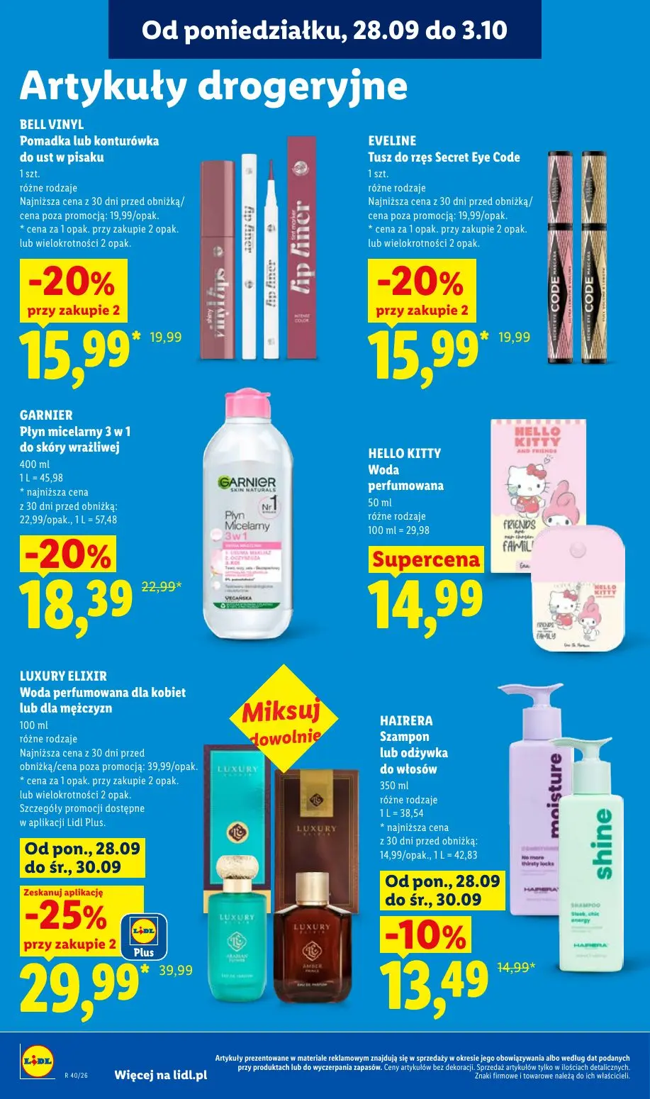 Lidl gazetka, strona 92 z 101 — LUXURY ELIXIR Woda perfumowana dla kobiet lub dla mężczyzn, GARNIER Płyn micelarny 3 w 1 do …