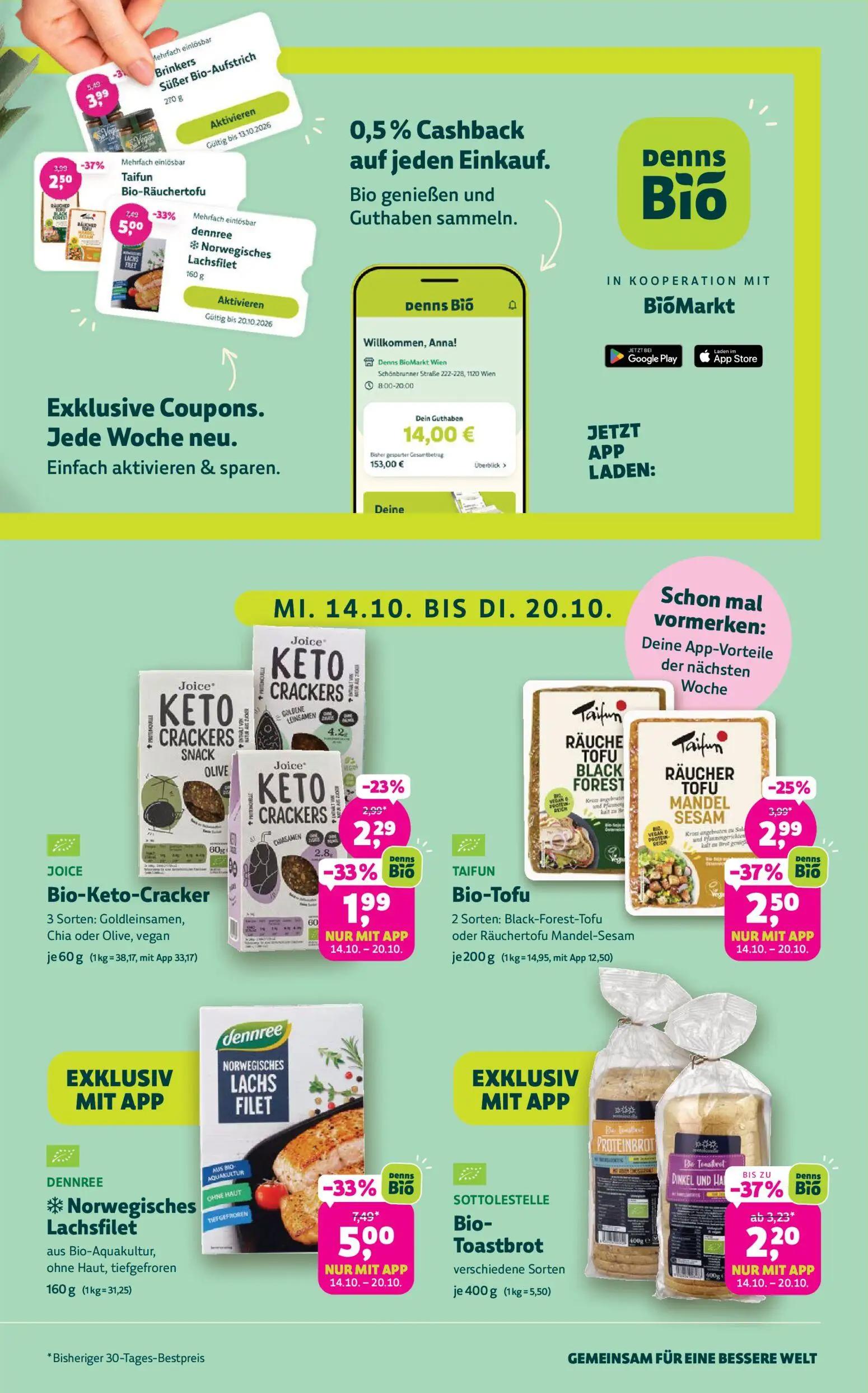 Denns BioMarkt Prospekt, Seite 3 von 14 — dennree Norwegisches Lachsfilet, dennree Norwegisches Lachsfilet, Brinkers Süßer B…