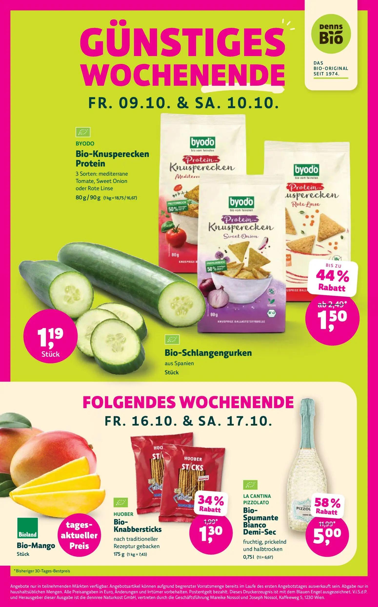 Denns BioMarkt Prospekt, Seite 4 von 14 — Bio-Spumante Bianco Demi-Sec, Bio-Knusperecken Protein, Bio-Knabbersticks