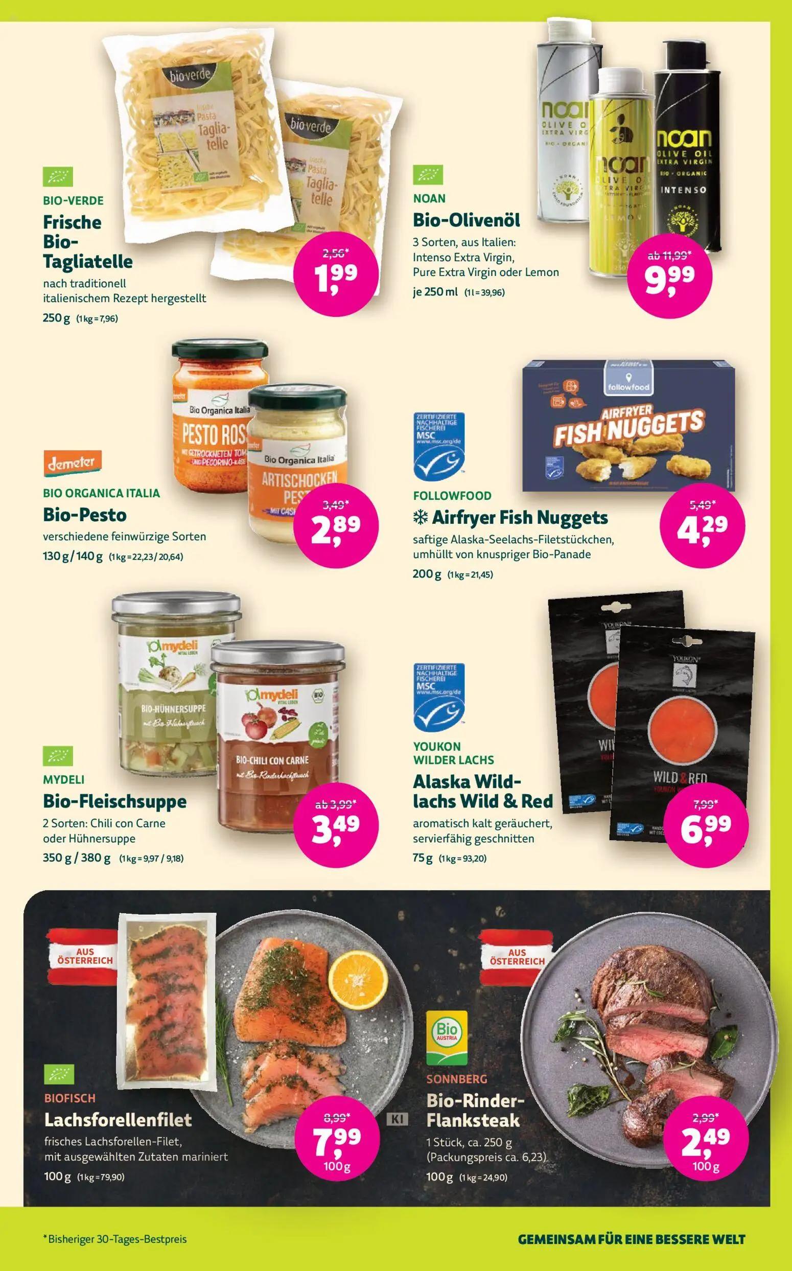 Denns BioMarkt Prospekt, Seite 9 von 14 — Bio-Olivenöl, Airfryer Fish Nuggets, Alaska Wild-lachs Wild & Red