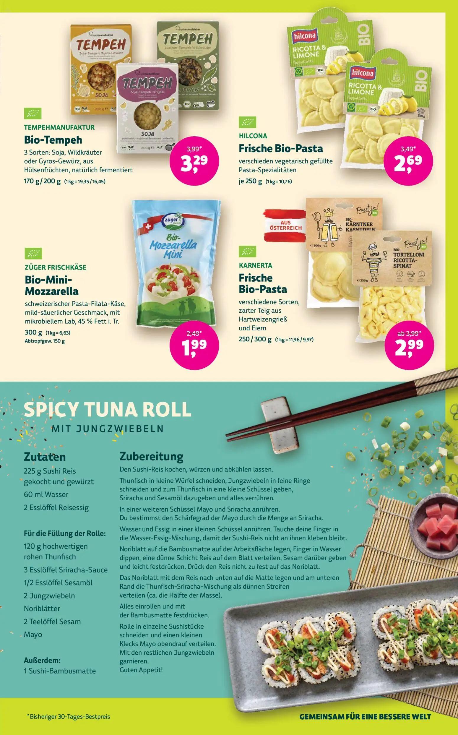 Denns BioMarkt Prospekt, Seite 9 von 14 — Frische Bio-Pasta, Frische Bio-Pasta, Bio-Tempeh