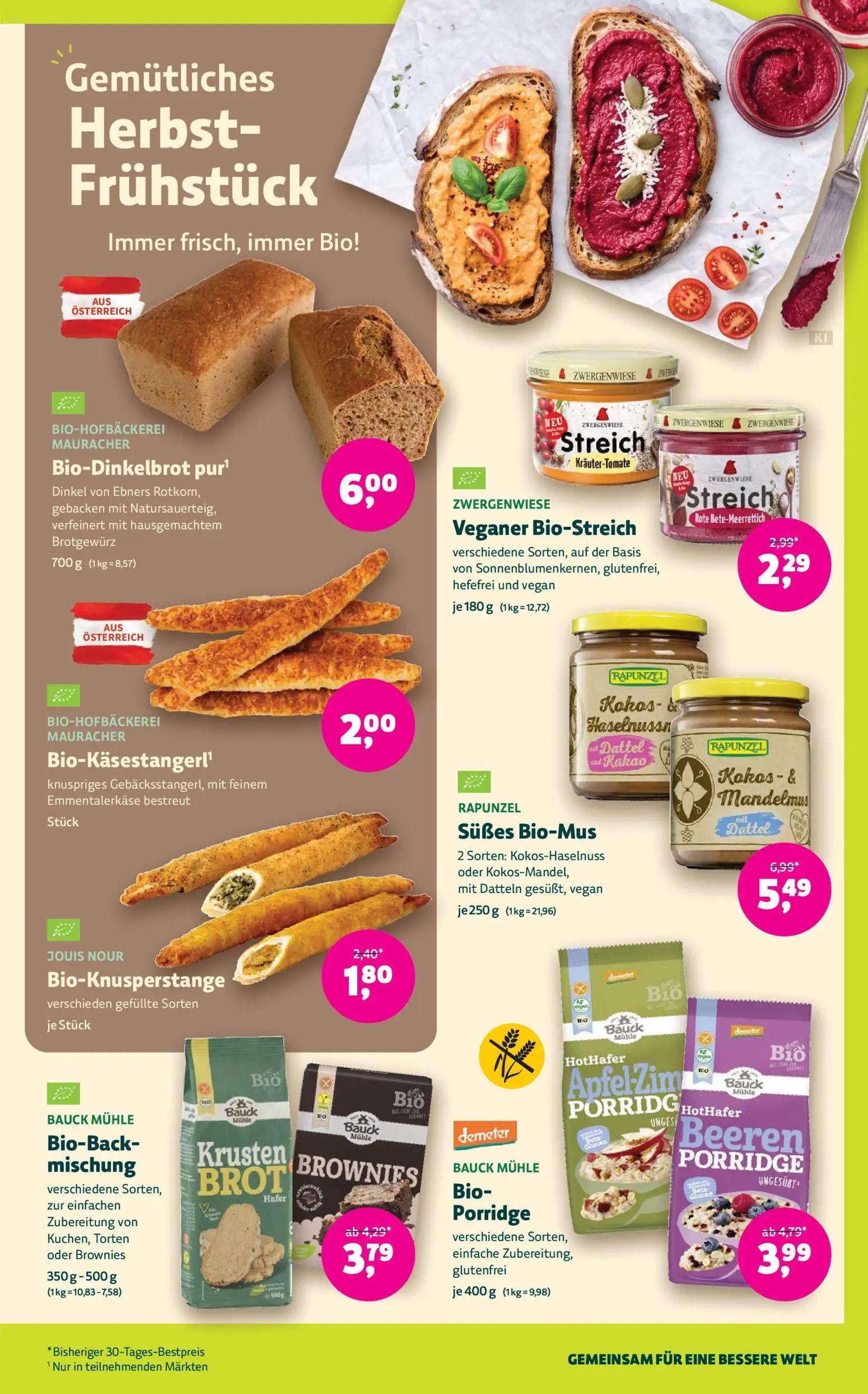 Denns BioMarkt Prospekt, Seite 11 von 14 — Süßes Bio-Mus, Bio-Porridge, Veganer Bio-Streich