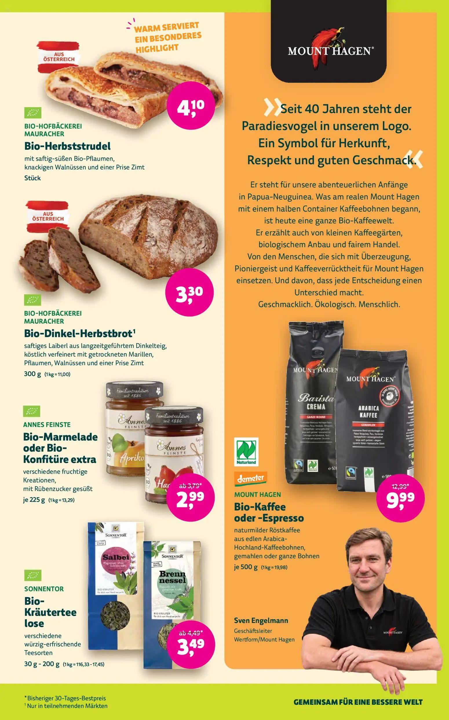 Denns BioMarkt Prospekt, Seite 11 von 14 — Bio-Kaffee oder -Espresso, Bio-Kräutertee lose, Bio-Marmelade oder Bio-Konfitüre …