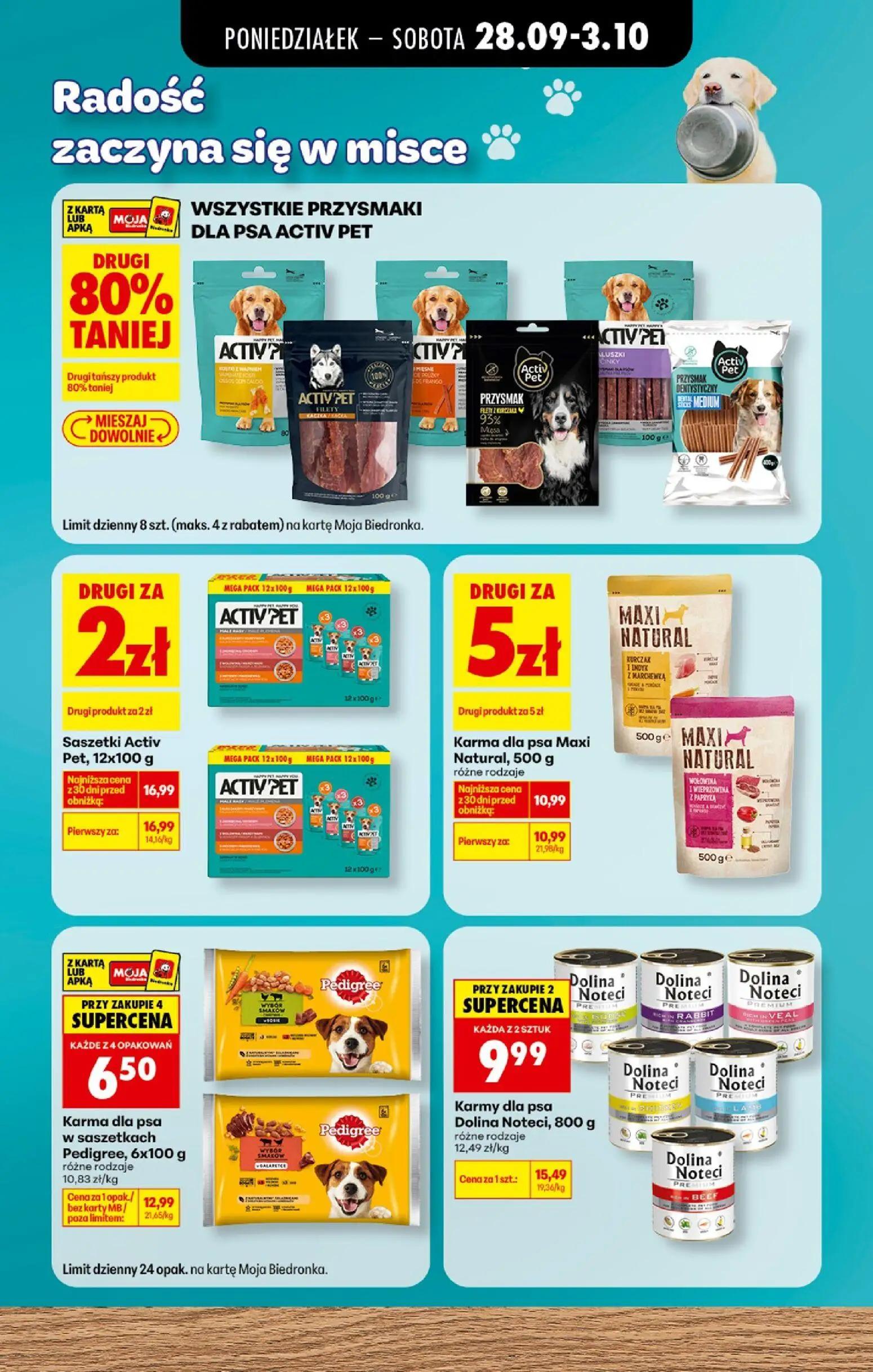 Biedronka gazetka, strona 2 z 5 — Karma dla psa w saszetkach Pedigree, Karmy dla psa Dolina Noteci, Saszetki Activ Pet