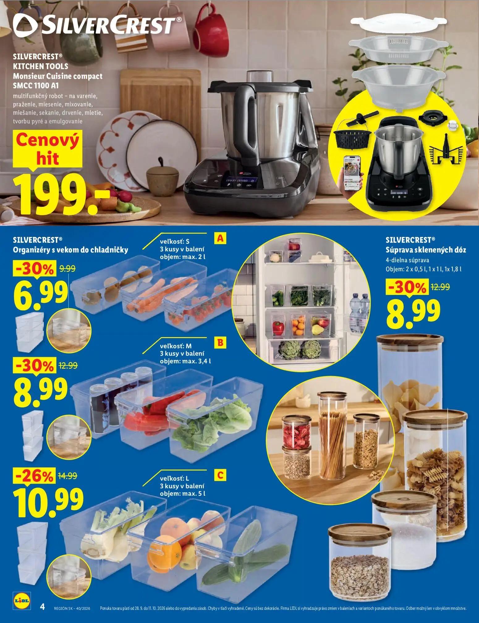 Lidl leták, strana 4 z 8 — SILVERCREST® Organizéry s vekom do chladničky, SILVERCREST® Súprava sklenených dóz, SILVERCREST® …