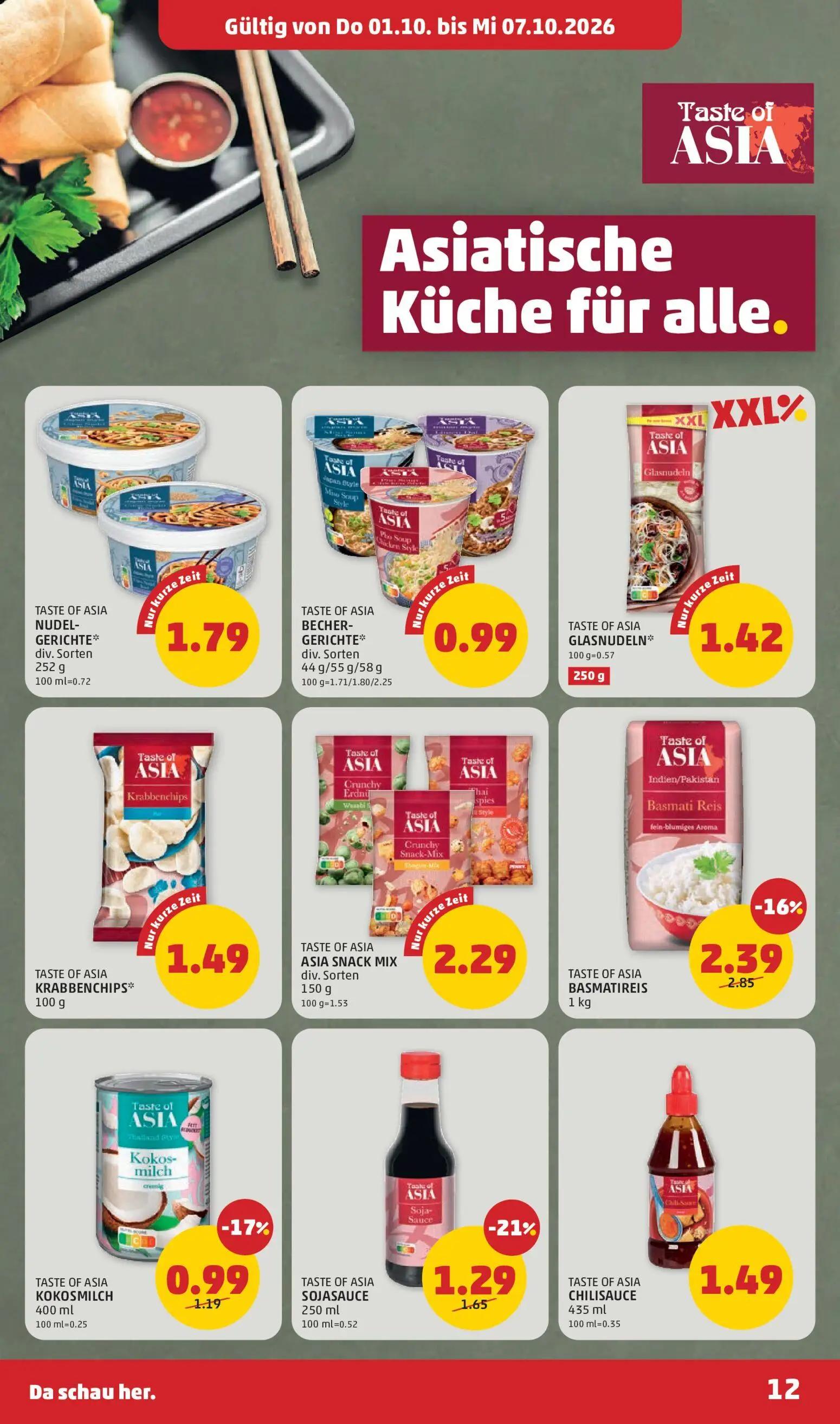 PENNY Prospekt, Seite 12 von 32 — BASMATIREIS, SOJASAUCE, KOKOSMILCH