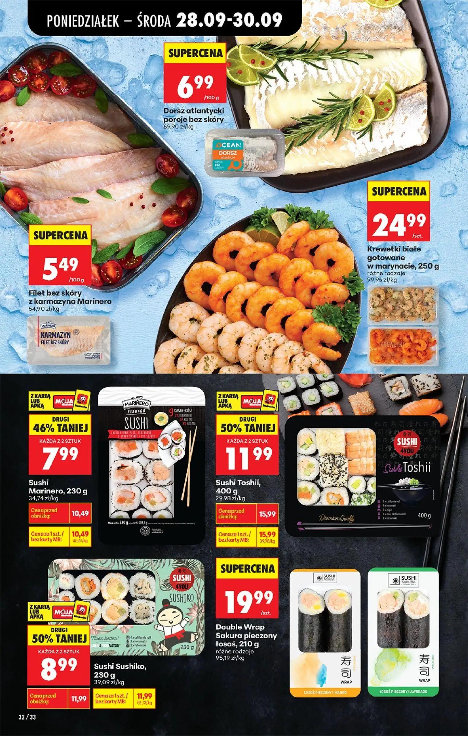 Biedronka gazetka, strona 42 z 106 — Sushi Toshii, Sushi Sushiko, Sushi Marinero