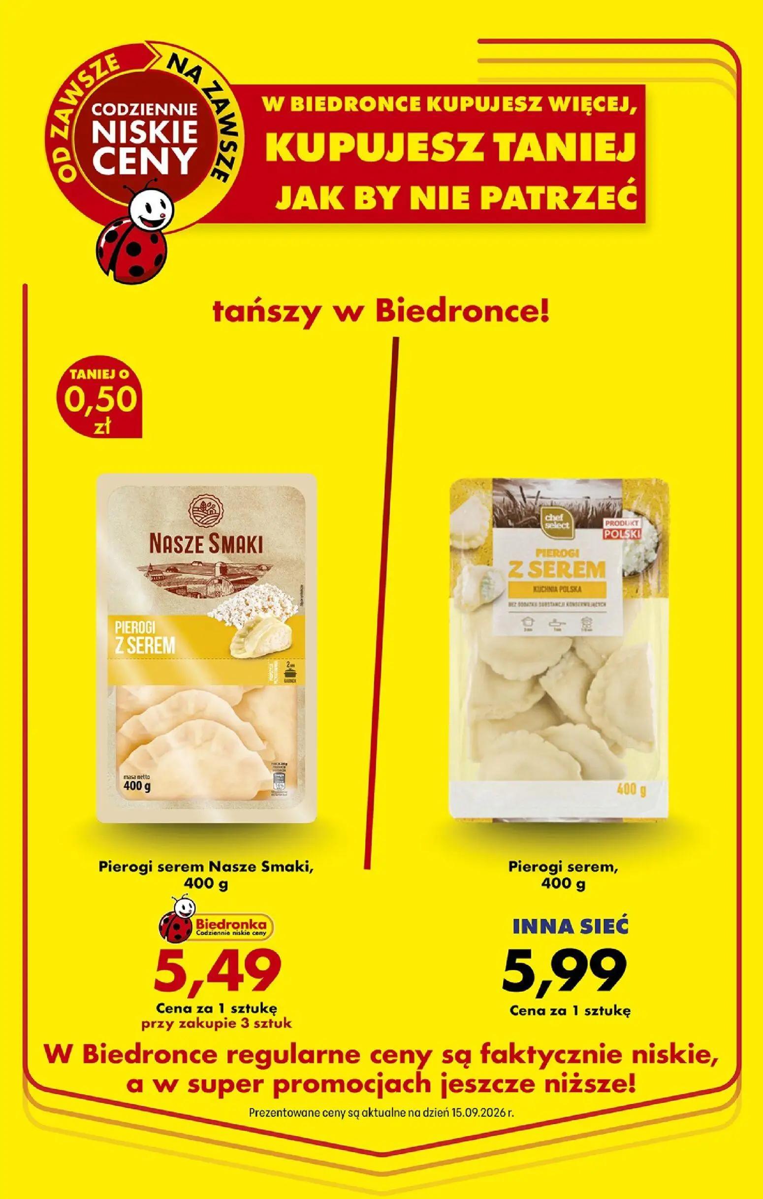 Biedronka gazetka, strona 55 z 106 — Pierogi serem Nasze Smaki,, Pierogi serem,