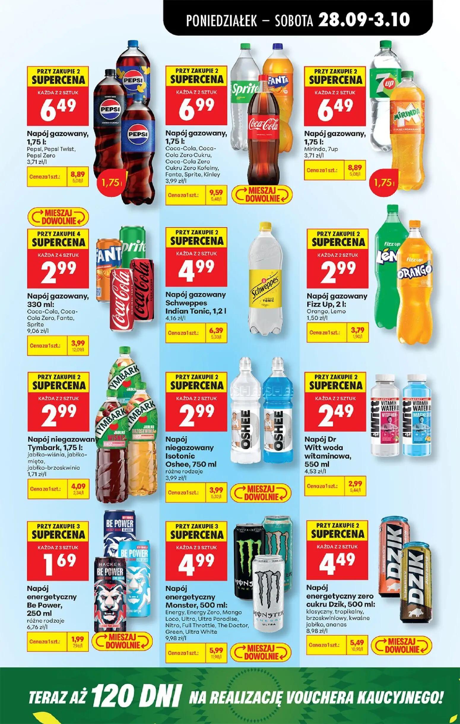 Biedronka gazetka, strona 85 z 106 — Napój gazowany, Pepsi, Pepsi Twist, Pepsi Zero, Napój gazowany, Coca-Cola, Coca-Cola Ze…