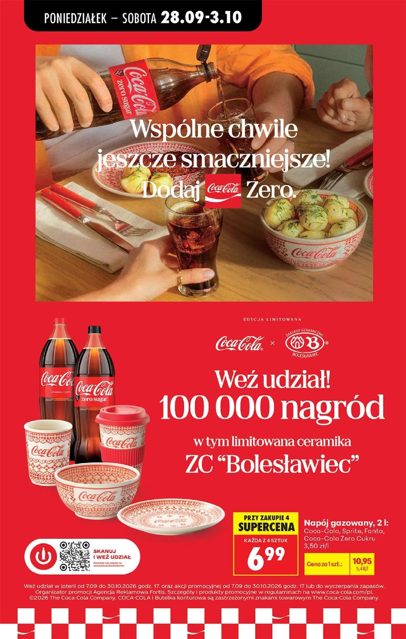 Biedronka gazetka, strona 87 z 106 — Napój gazowany, Coca-Cola, Sprite, Fanta, Coca-Cola Zero Cukru, Napój gazowany, Coca-Co…
