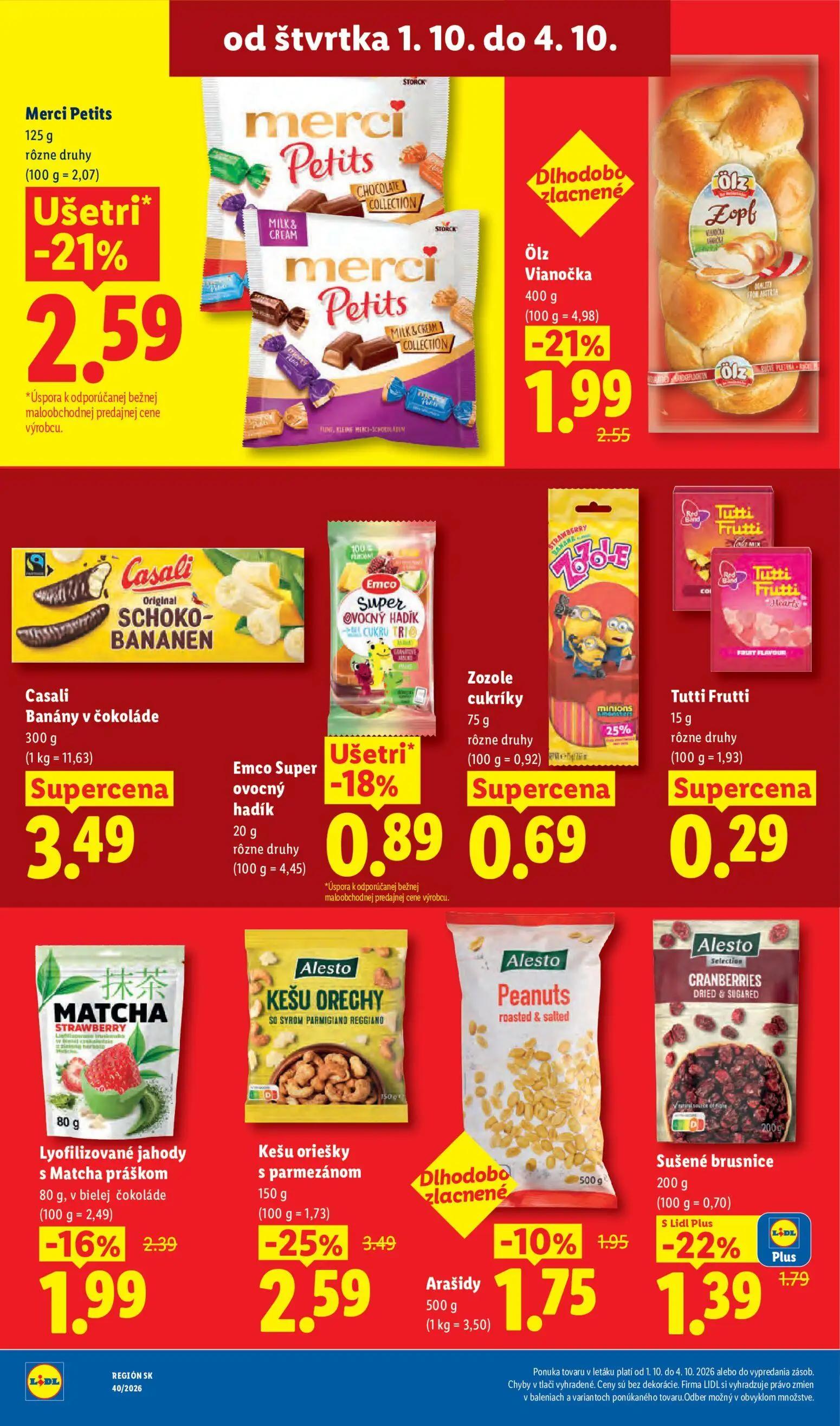 Lidl leták, strana 77 z 100 — Kešu oriešky s parmezánom, Merci Petits, Ölz Vianočka