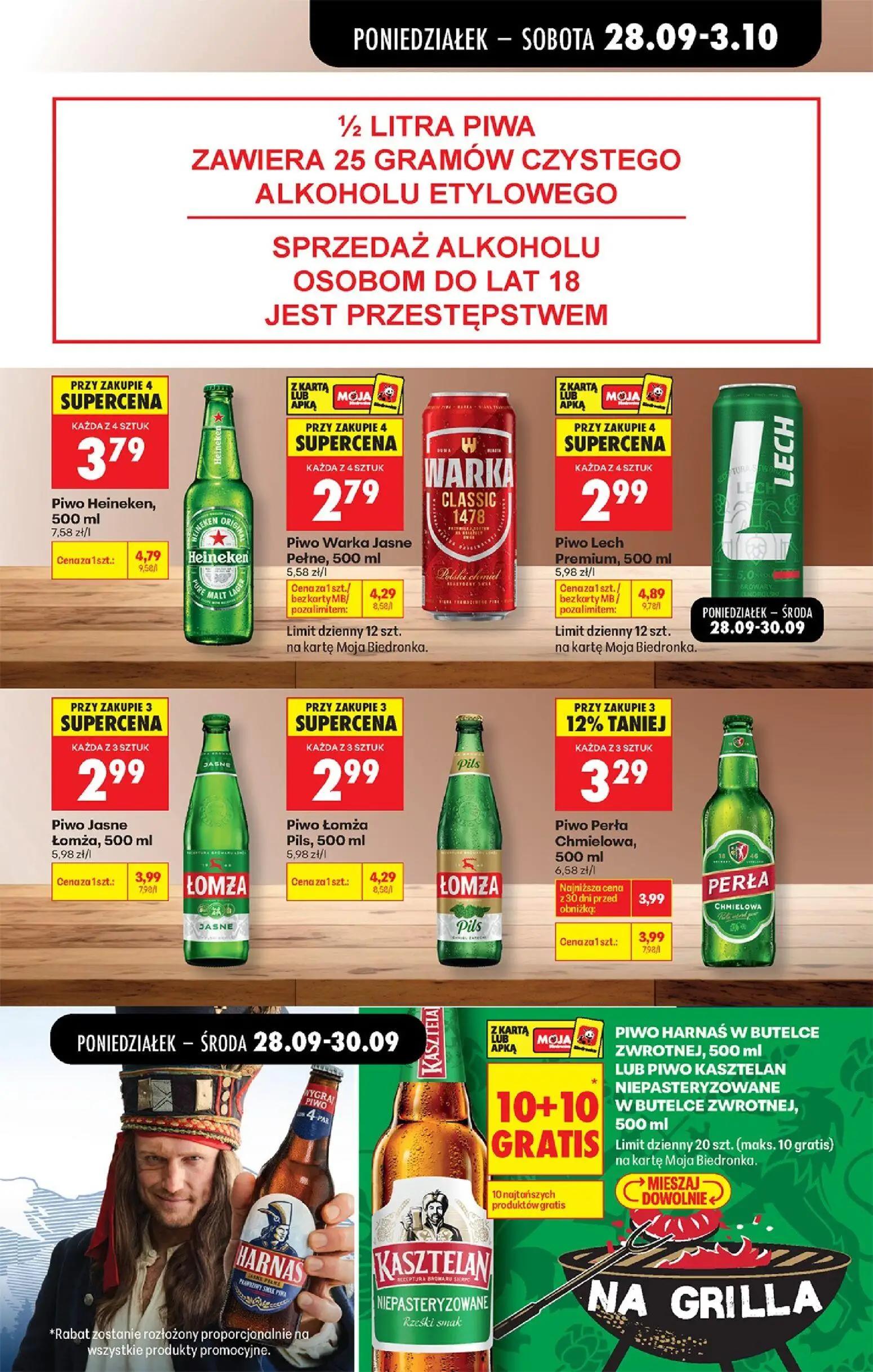 Biedronka gazetka, strona 89 z 106 — Piwo Perła Chmielowa, Piwo Heineken, Piwo Warka Jasne Pełne