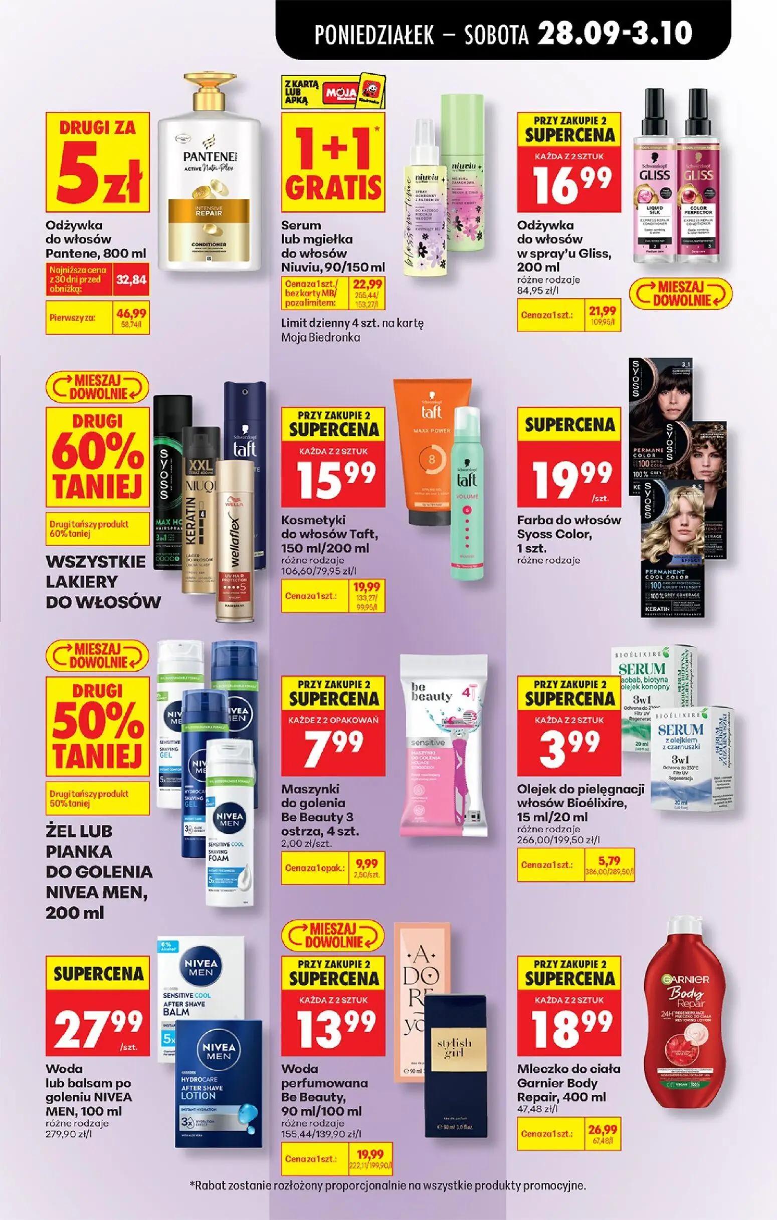 Biedronka gazetka, strona 91 z 106 — Mleczko do ciała Garnier Body Repair, Woda perfumowana Be Beauty, Odżywka do włosów w s…