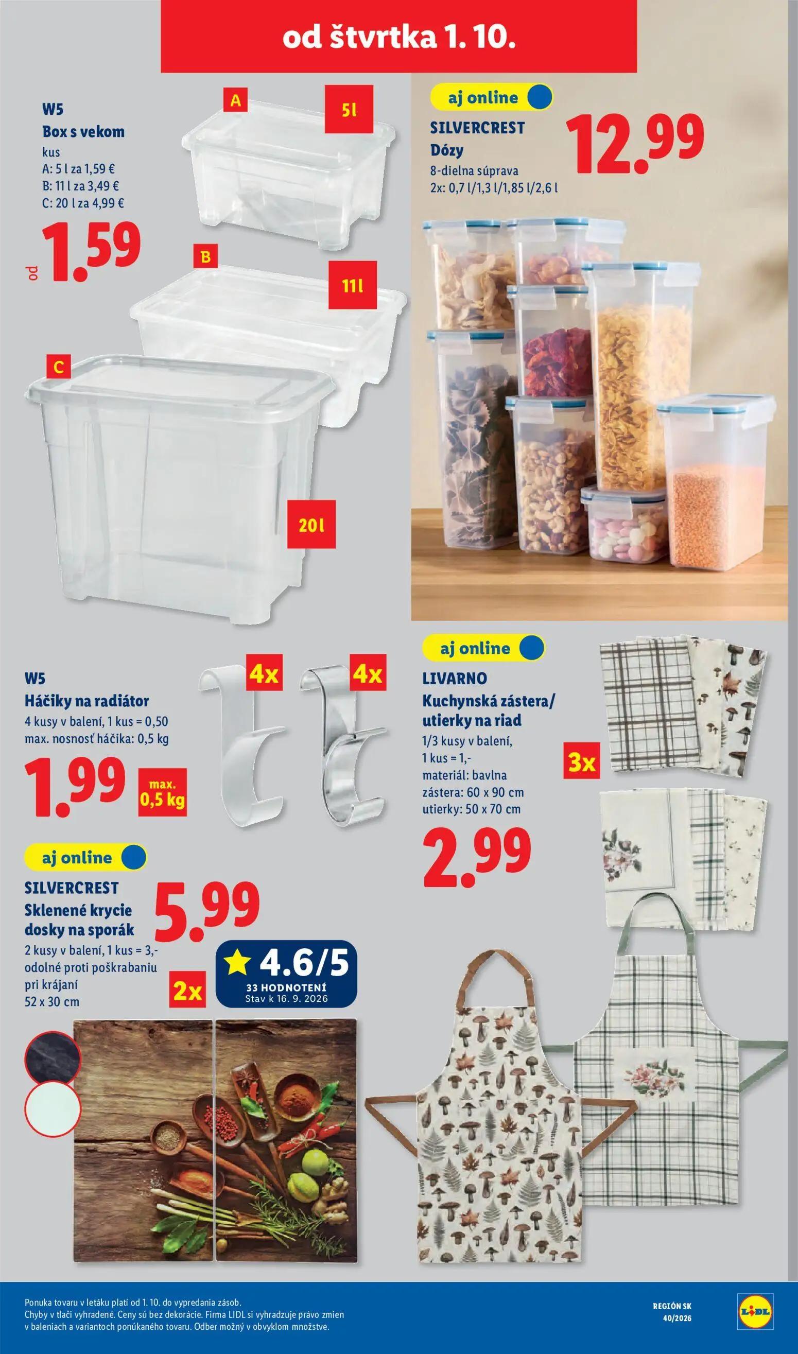 Lidl leták, strana 91 z 100 — Box s vekom, SILVERCREST Dózy, W5 Háčiky na radiátor