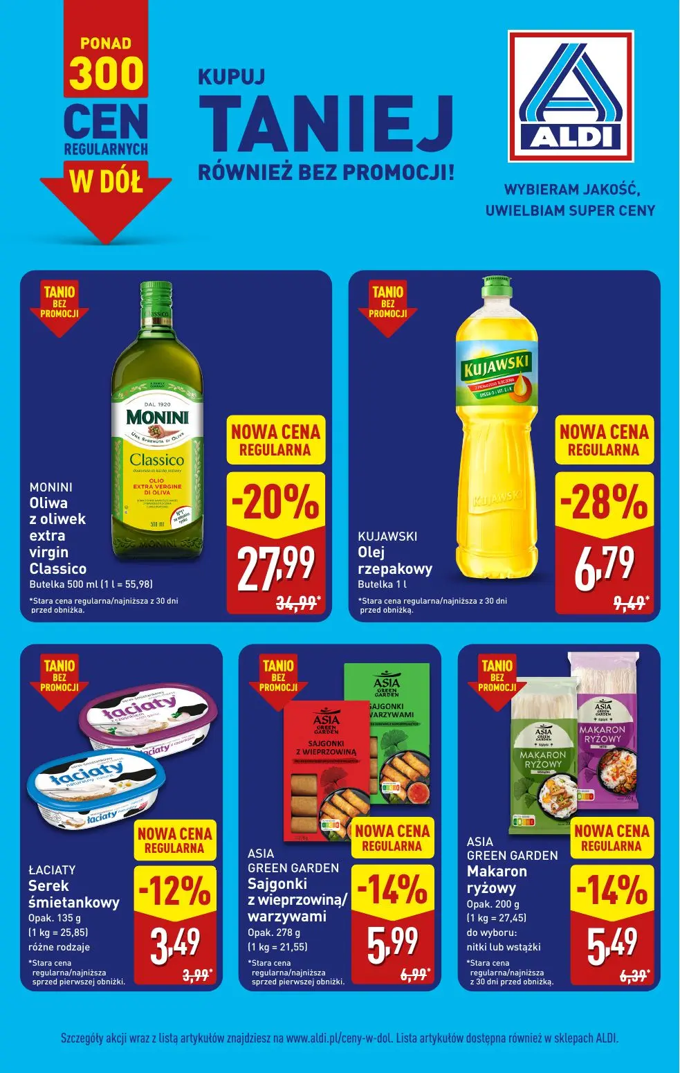 ALDI gazetka, strona 2 z 4 — MONINI Oliwa z oliwek extra virgin Classico, KUJAWSKI Olej rzepakowy, ASIA GREEN GARDEN Sajgonk…
