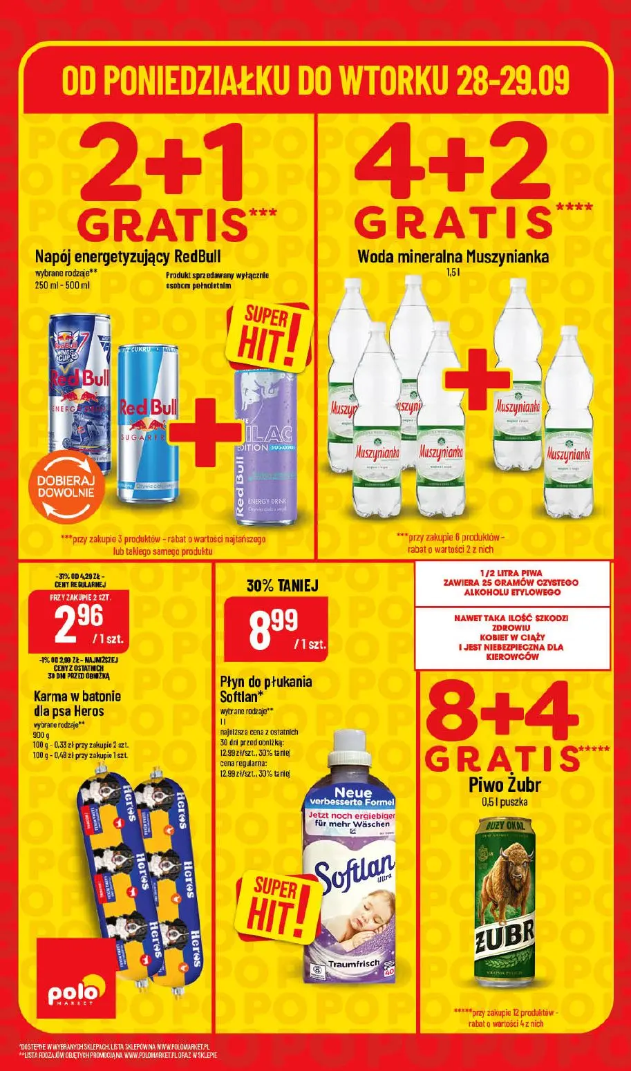POLOmarket gazetka, strona 6 z 6 — Płyn do płukania Softlan, Karma w batonie dla psa Heros