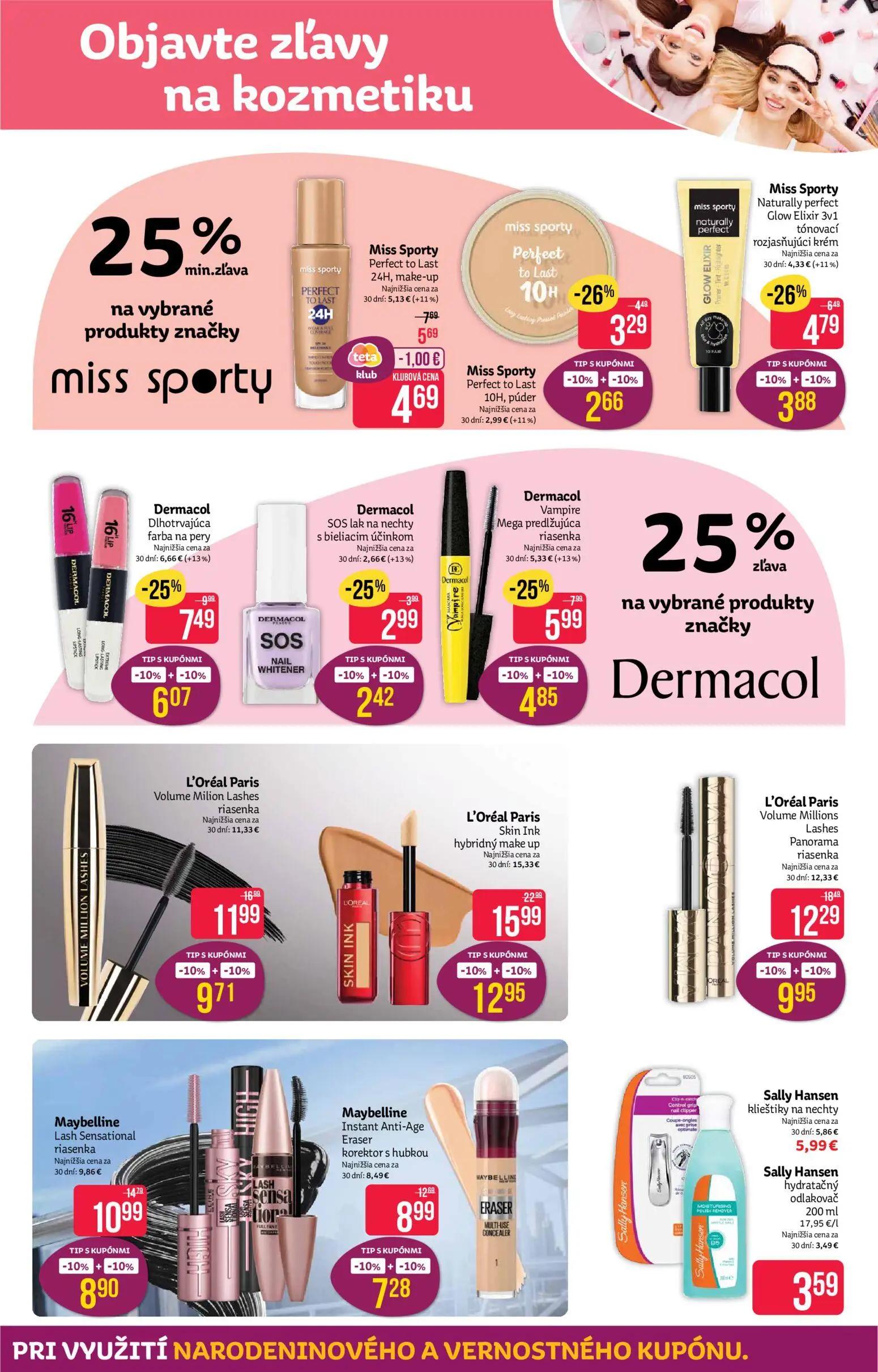 Teta Drogerie leták, strana 3 z 17 — L'Oréal Paris Skin Ink hybridný make up, L'Oréal Paris Volume Millions Lashes Panorama …