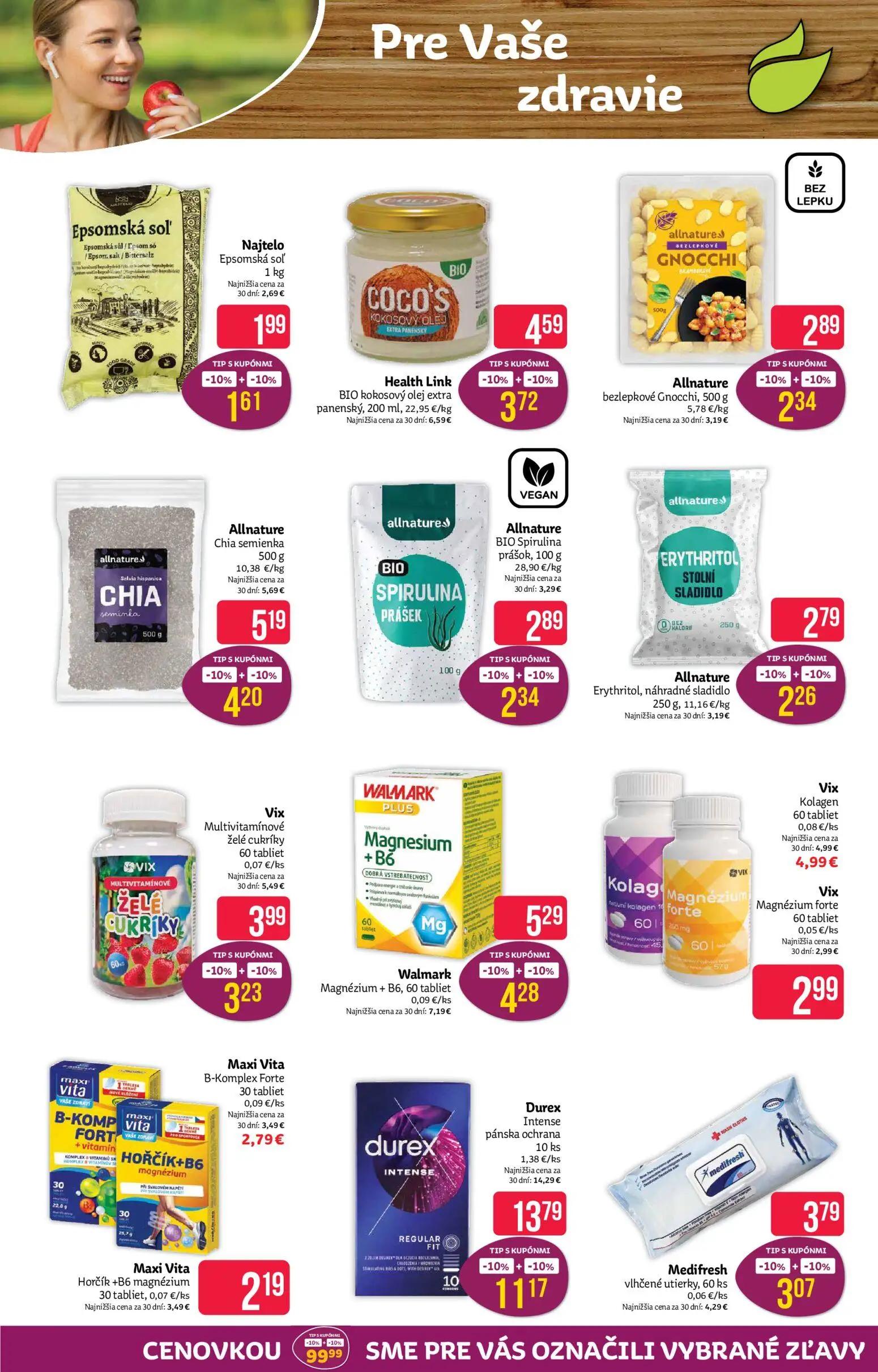 Teta Drogerie leták, strana 12 z 17 — Durex Intense pánska ochrana, Walmark Magnézium + B6, Allnature Chia semienka