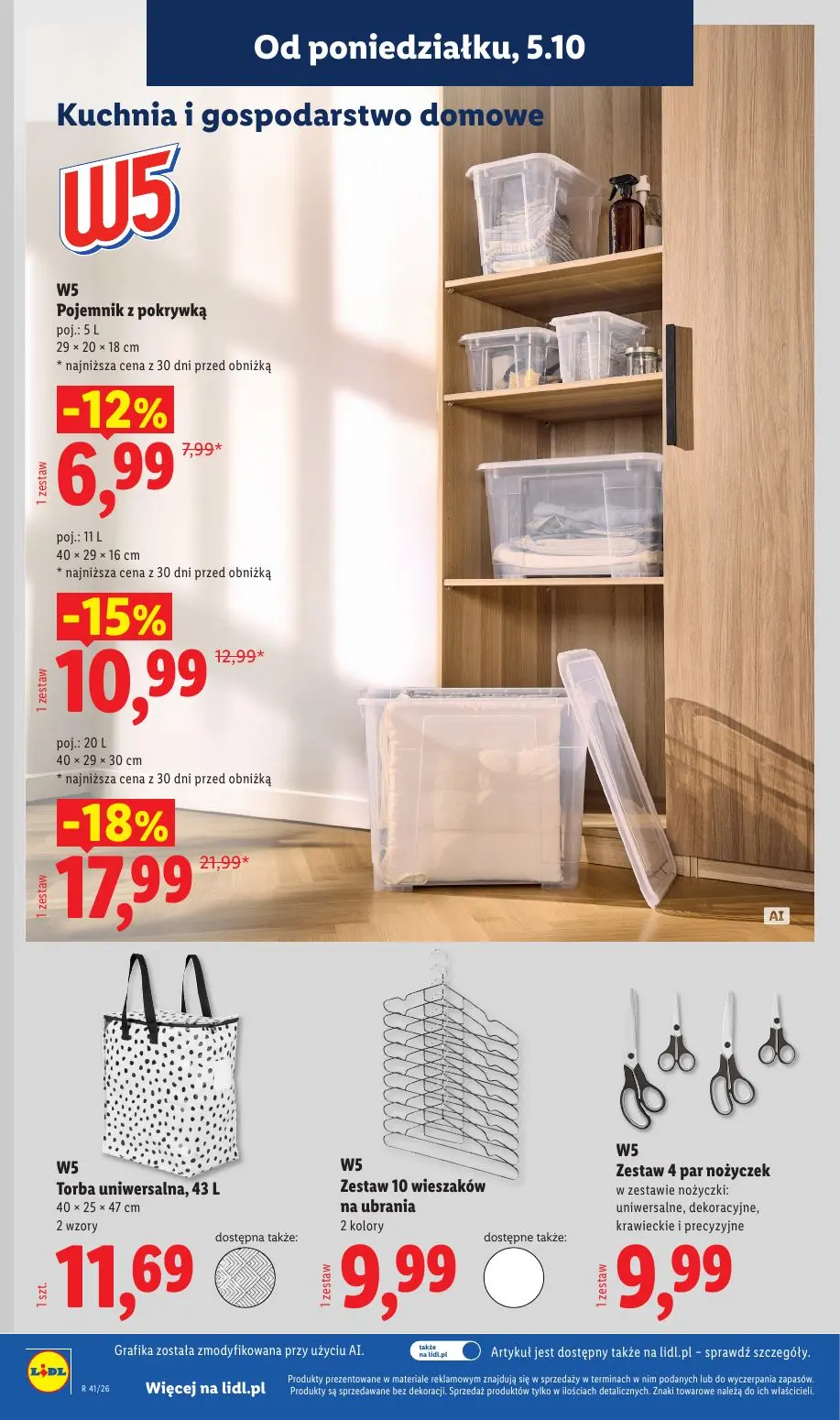 Lidl gazetka, strona 26 z 60 — W5 Pojemnik z pokrywką, W5 Pojemnik z pokrywką, W5 Pojemnik z pokrywką